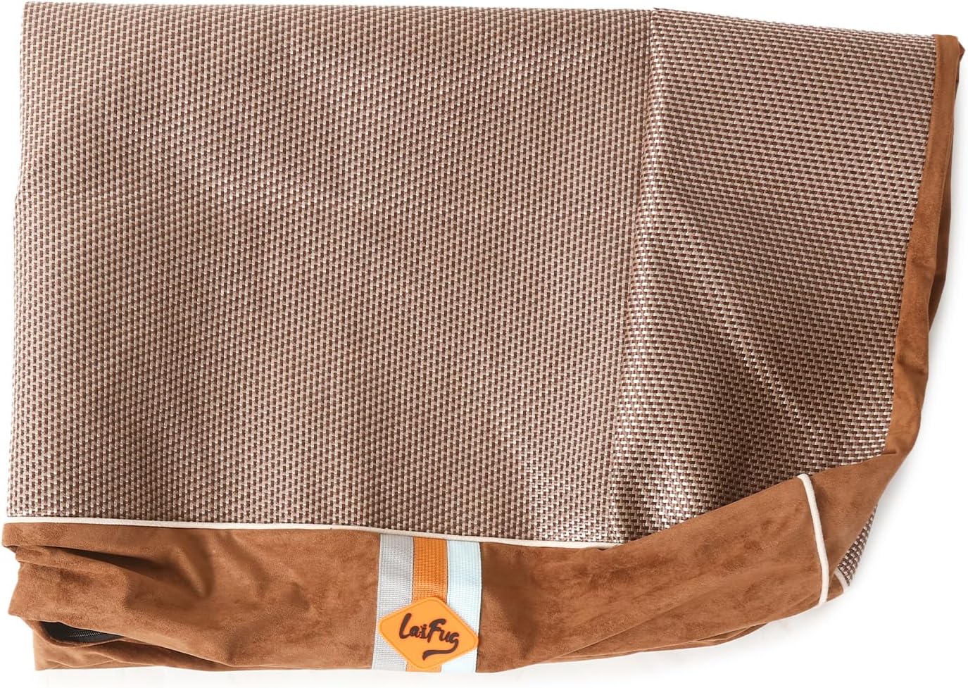 Laifug Orthopedic Memory Foam Extra Large Dog Bed with Pillow and Durable Water Proof Liner & Removable Washable Cover & Smart Design (Jumbo (50"x36"x10"), Chocolate)