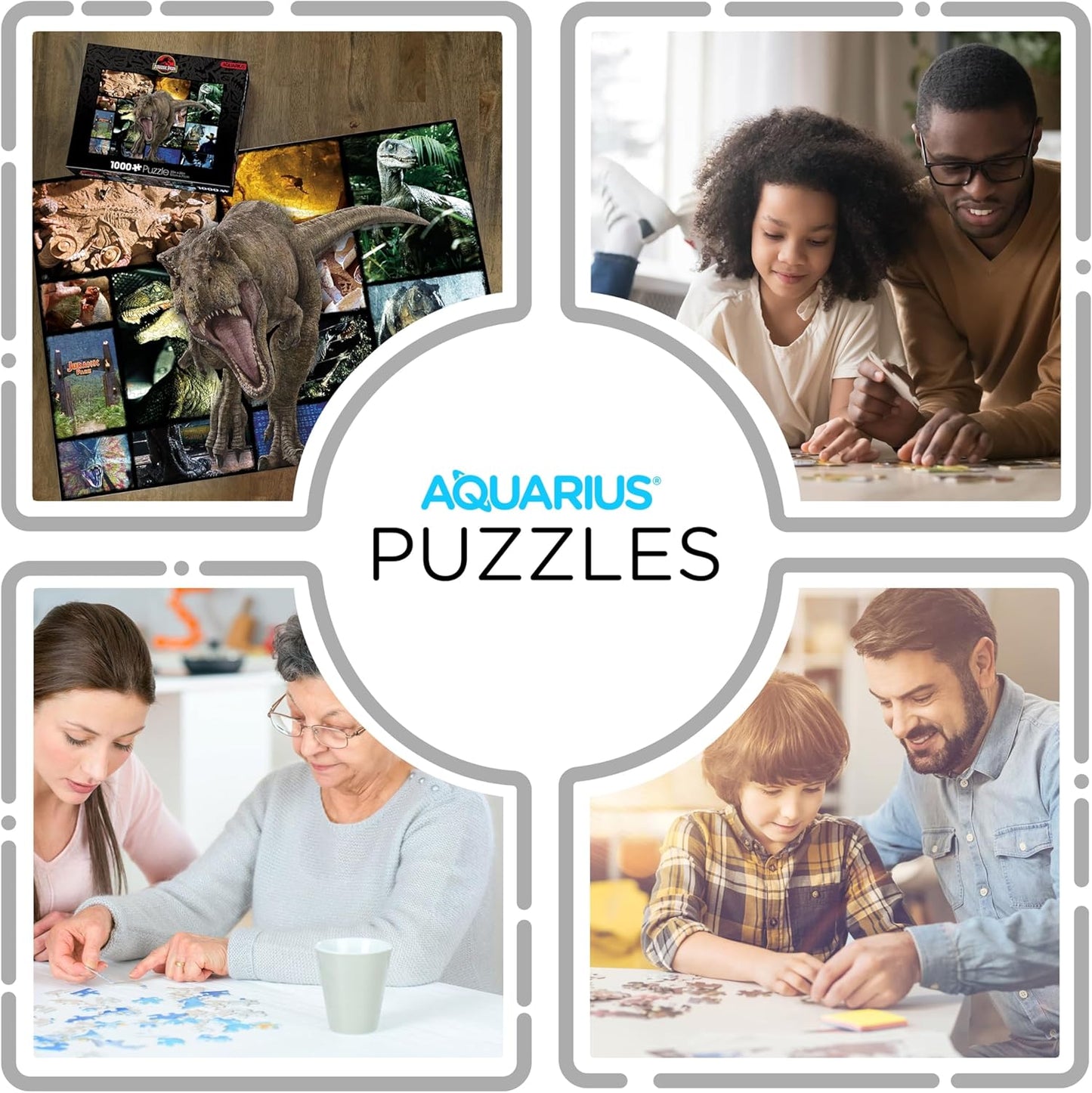 Aquarius Jurassic World Collage Puzzle (1000 Piece Jigsaw Puzzle) - Officially Licensed Jurassic World Merchandise & Collectibles - Glare Free - Precision Fit, 22'' x 28''