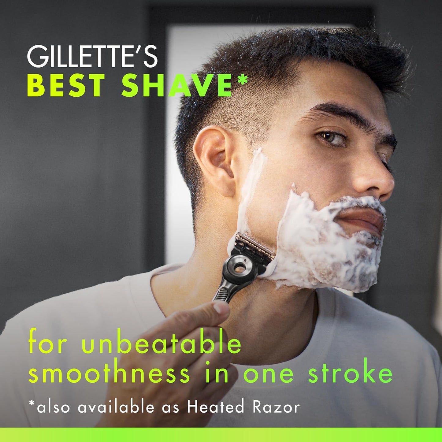 GilletteLabs with Exfoliating Bar by Gillette Razor for Men - 1 Handle, 4 Razor Blade Refills, Includes Premium Magnetic Stand