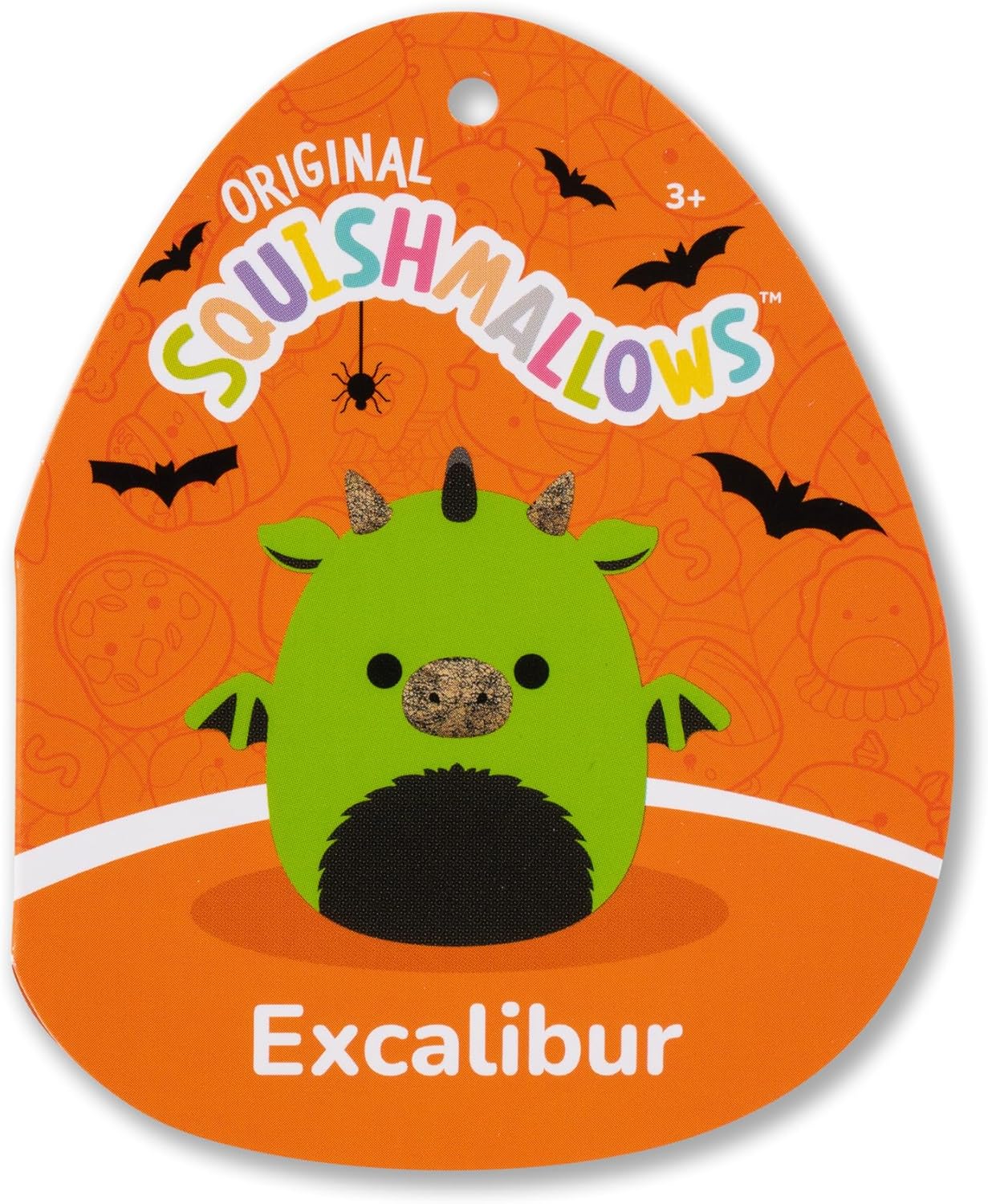 Squishmallows Original 8in Excalibur the Neon Green Dragon – Official Jazwares Halloween Plush (Little)