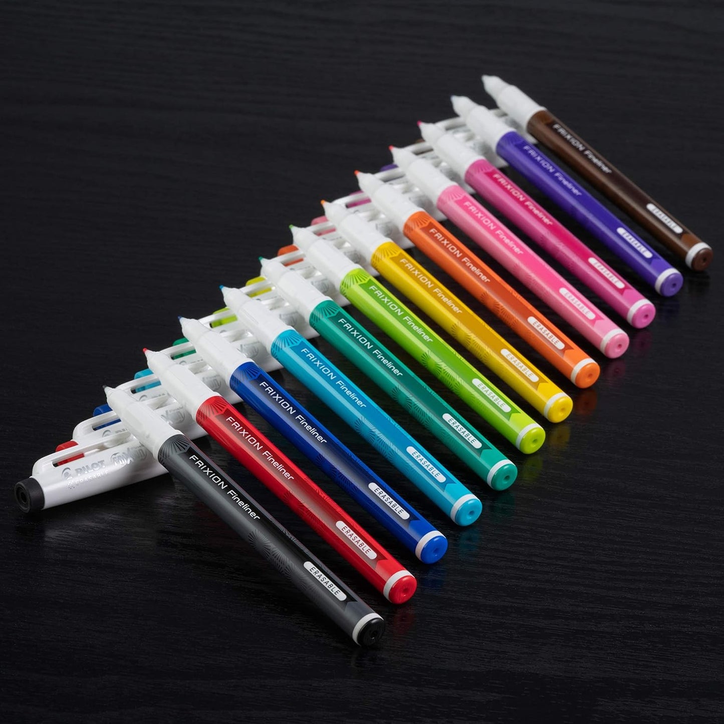 PILOT Pen 11452 FriXion Fineliner Erasable Marker Pens, Fine Point, Assorted Color Inks, 12 Count-Pack