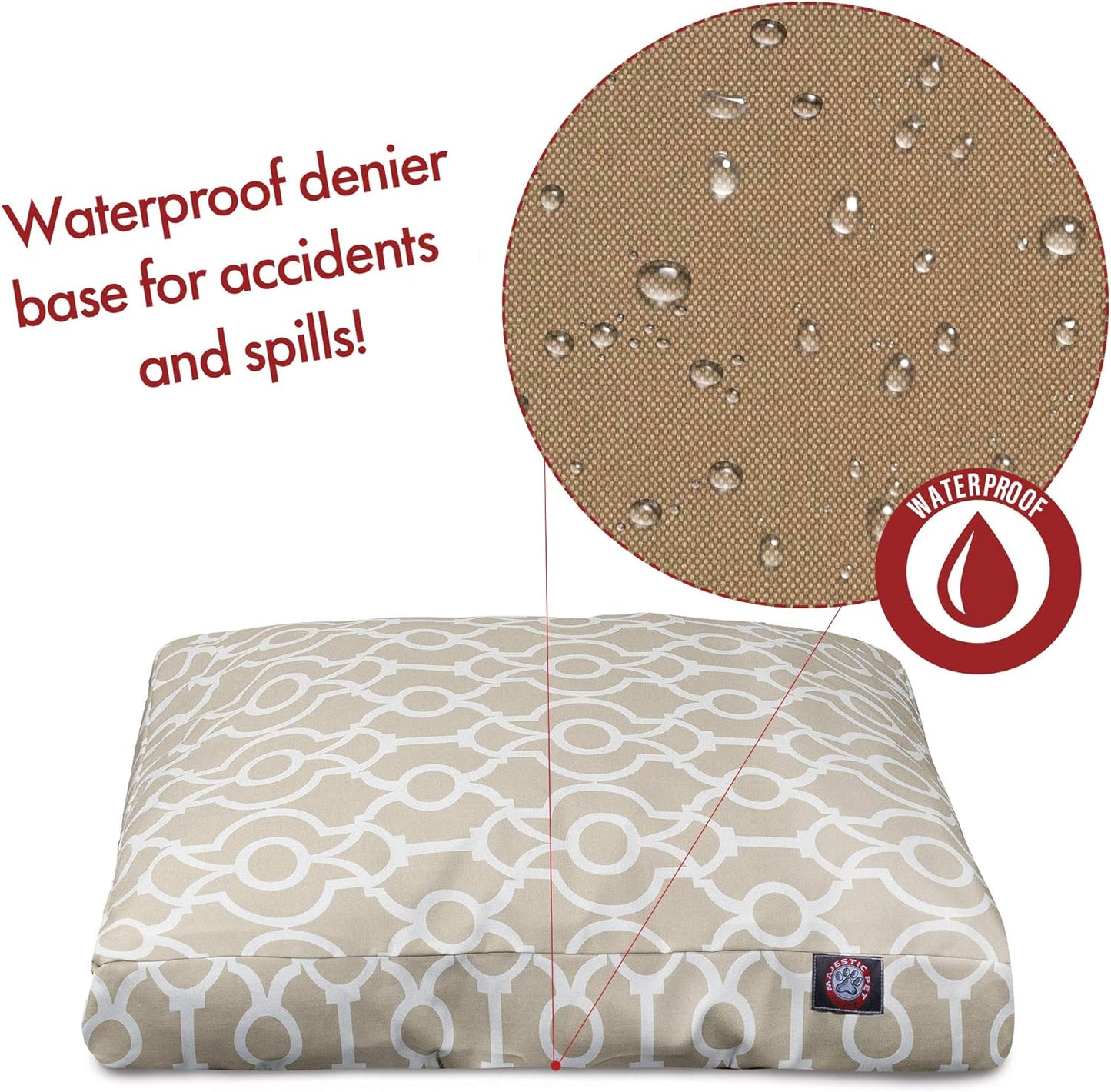 Majestic Pet Athens Sand Large Rectangle Pet Bed