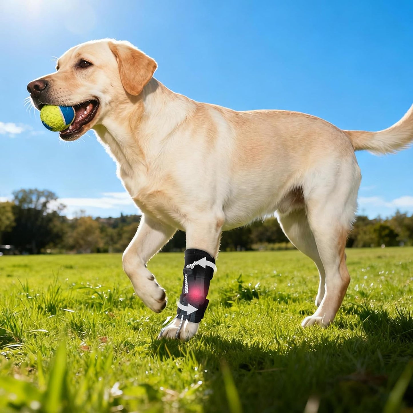 Dog Knuckling Brace, Dog Toe Grips for Wrist Arthritis, Wrist Dislocation, Front Legs, M