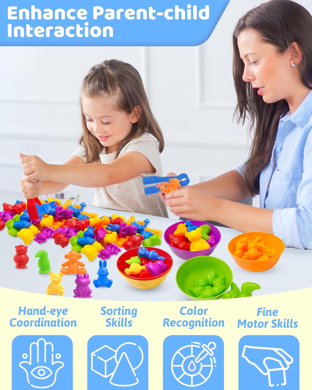 Counting Animals Montessori Toys for 3 4 5 Years Old Boys Girls, Preschool Learning Activities Educational Sensory Toys Gifts Easter Basket Stuffers for Kids Toddlers Ages 3-5, 4-8