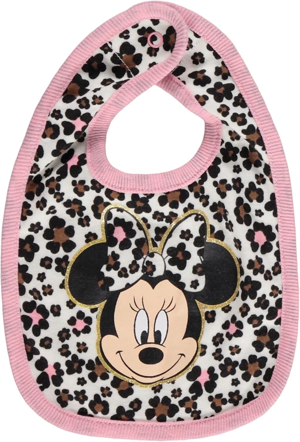 Disney Minnie Mouse Baby Girls Bodysuit Pants Bib and Hat 4 Piece Outfit Set Newborn to Infant