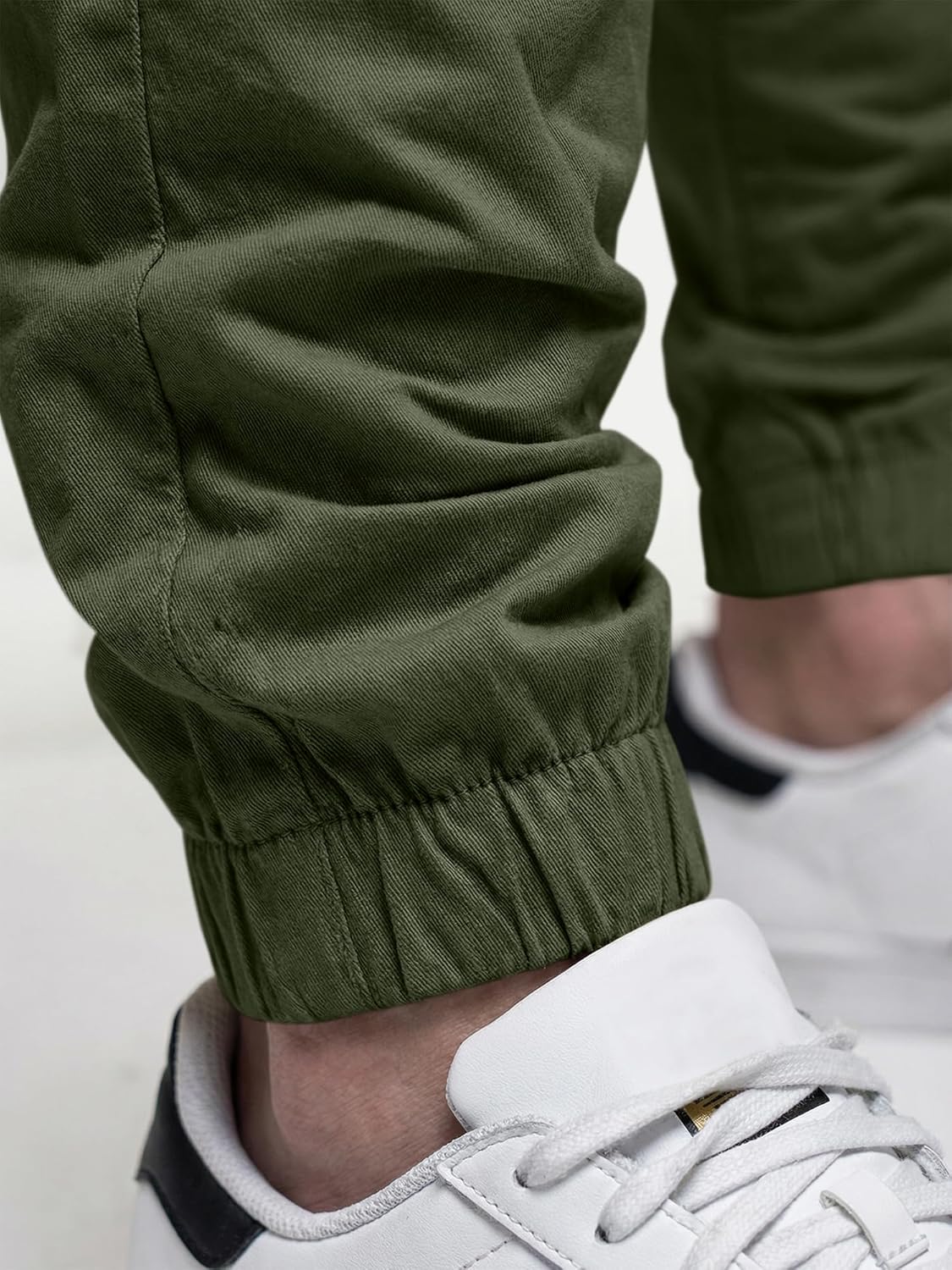 JMIERR Mens Casual Joggers Pants - Cotton Drawstring Chino Cargo Pants Hiking Outdoor Twill Track Jogging Sweatpants Pants