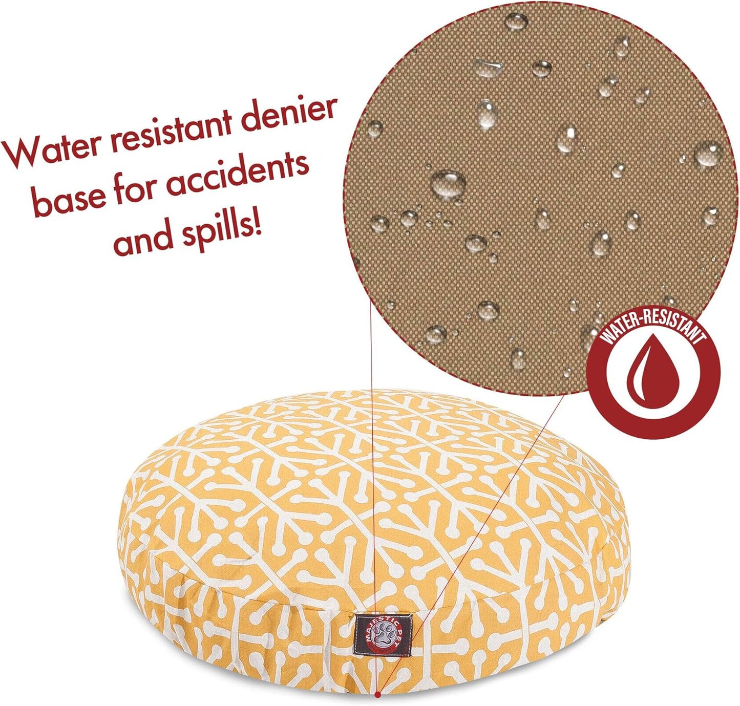 Citrus Aruba Medium Round Indoor Outdoor Pet Dog Bed With Removable Washable Cover By Majestic Pet Products