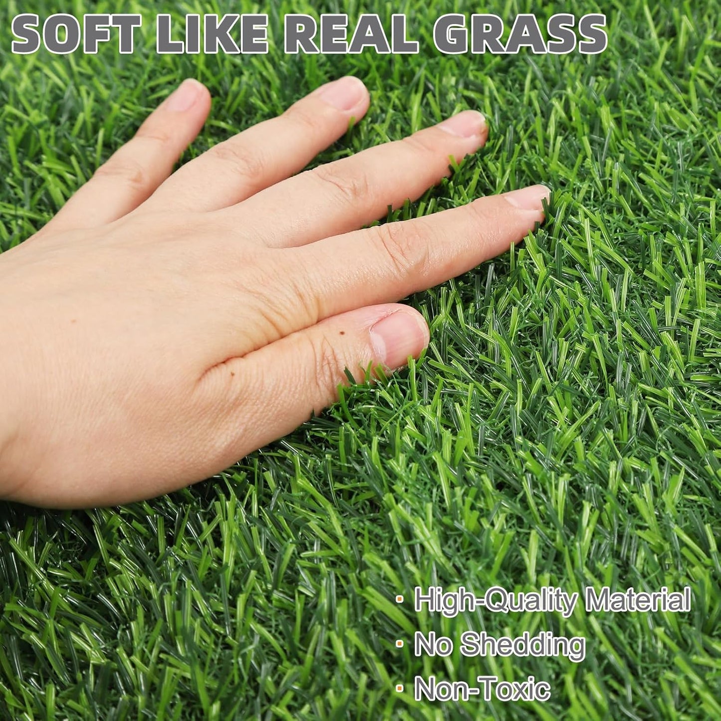 KOOLTAIL Dog Grass Pad with Washable Pee Pads for Puppy Potty Tray,20"*25" Soft Artificial Turf Multipurpose Reusable Grass Patch Pads for Dogs Litter Box, Leakproof for Doggie Training Indoor Outdoor