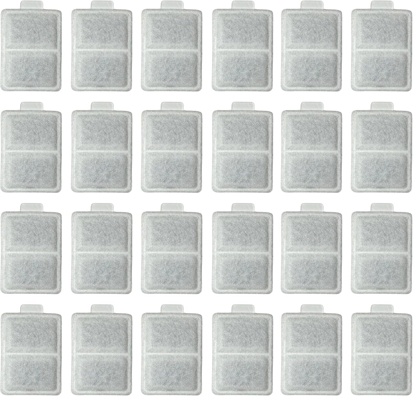 24 Packs Nispira Replacement Small Water Filter Compatible With Whisker City Automatic Pet Fountain For Cat Dog Size 2.75" x 1.75"