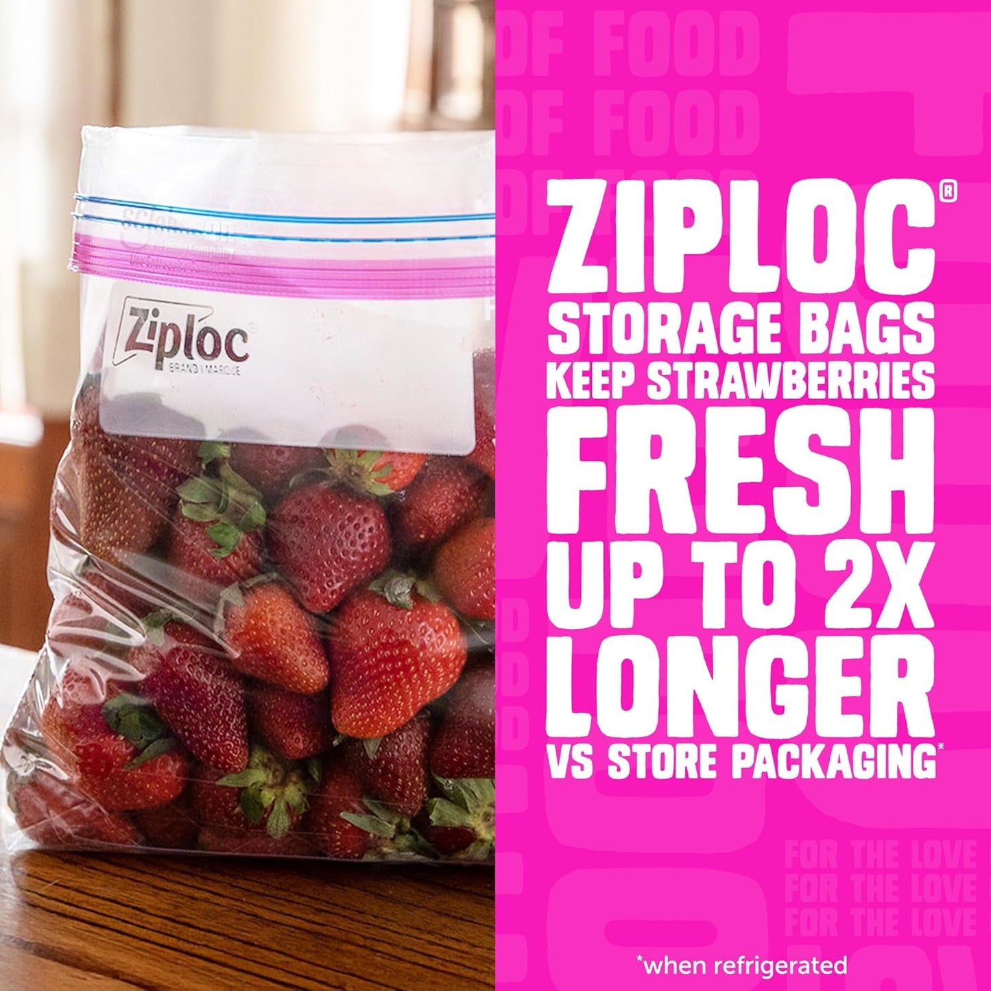 Ziploc Gallon Food Storage Bags, Stand-Up Bottom, Easy to Fill, 22 Count