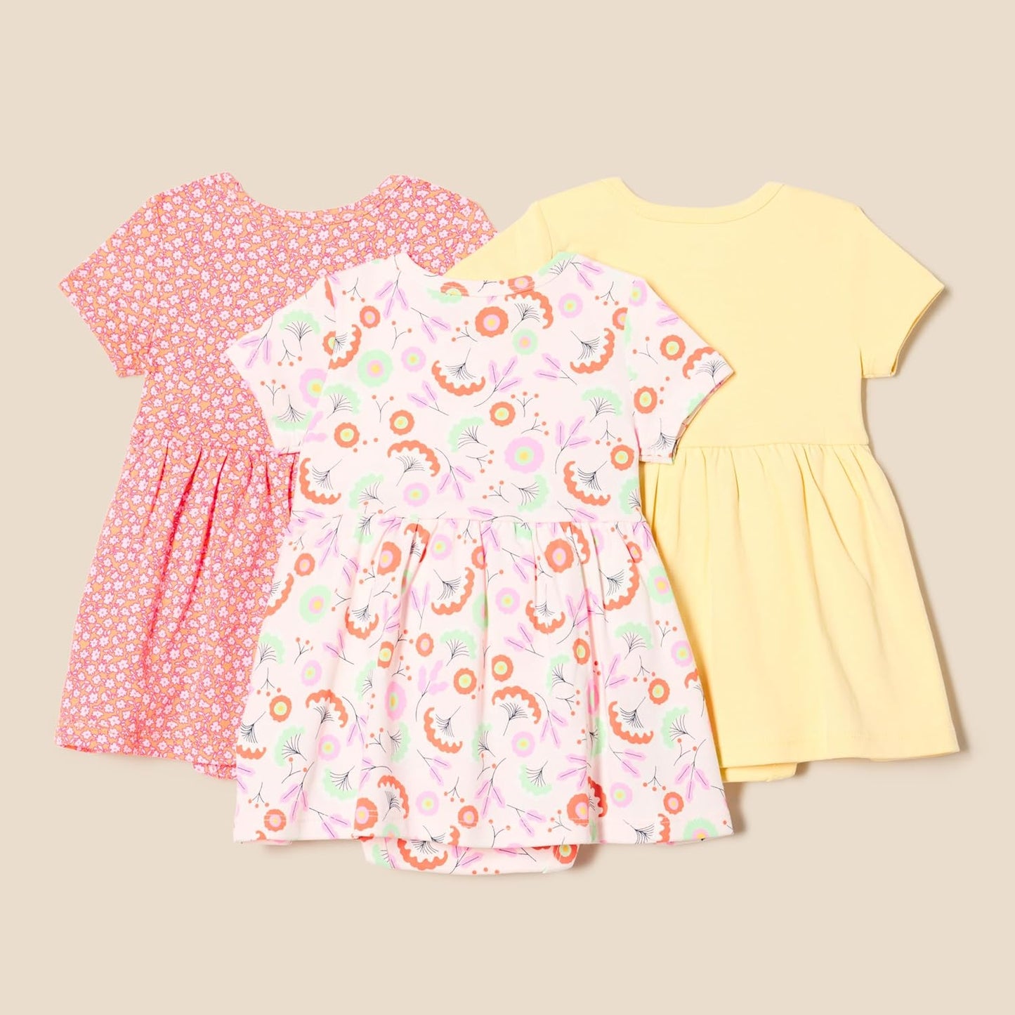 Amazon Essentials Baby Girls' Short Sleeve Bodysuit Dress, Everyday Dresses