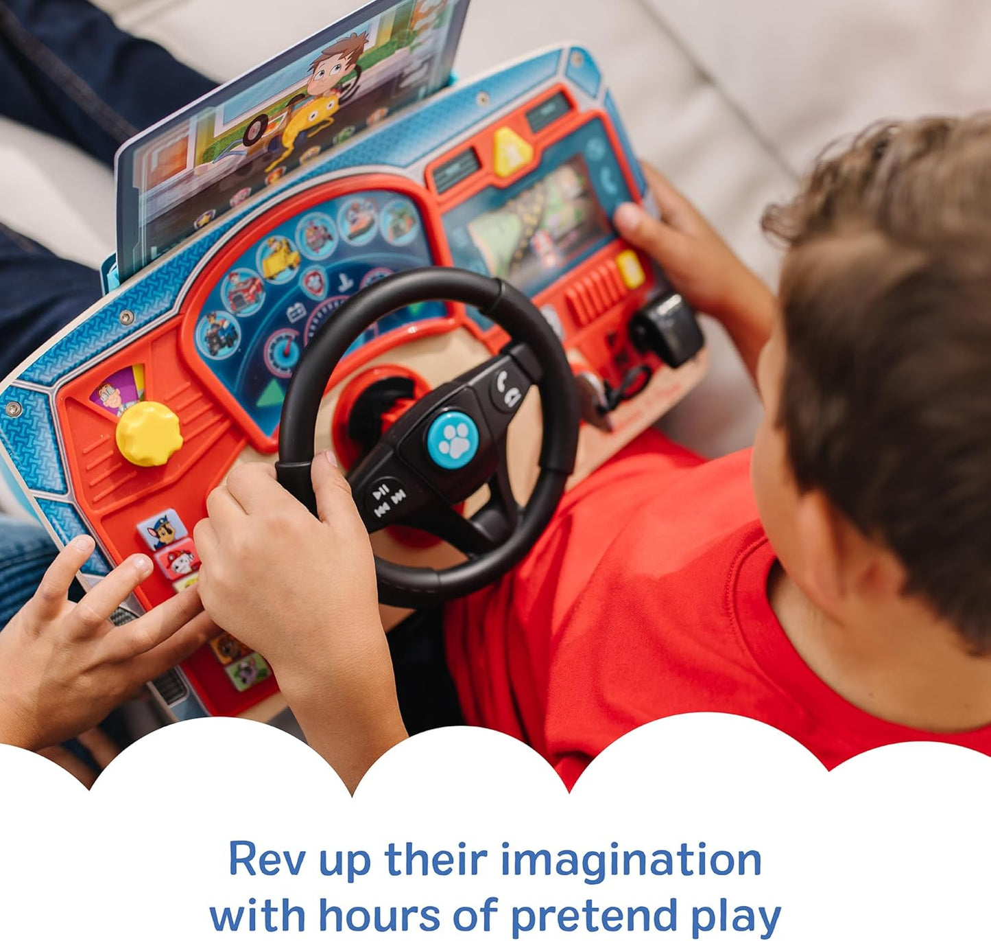 Melissa & Doug PAW Patrol Rescue Mission Wooden Dashboard Kids Activity Board, Toddler Sensory Toys, Pretend Play Driving Toy, PAW Patrol Toys for Kids Ages 3+