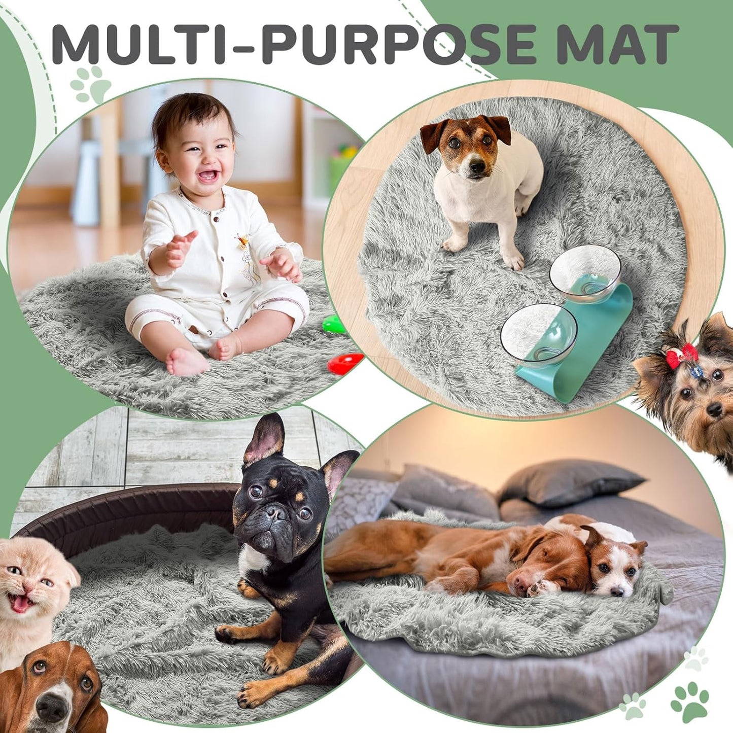 2 Pcs Guinea Pig Warm Bed Mat Small Pet Blankets Dog Bedding Guinea Pig Fleece Cage Liners Washable Waterproof Mats Sleep Pad Cover Hamster Cat Dog Cage Liners Accessories(Round,36")