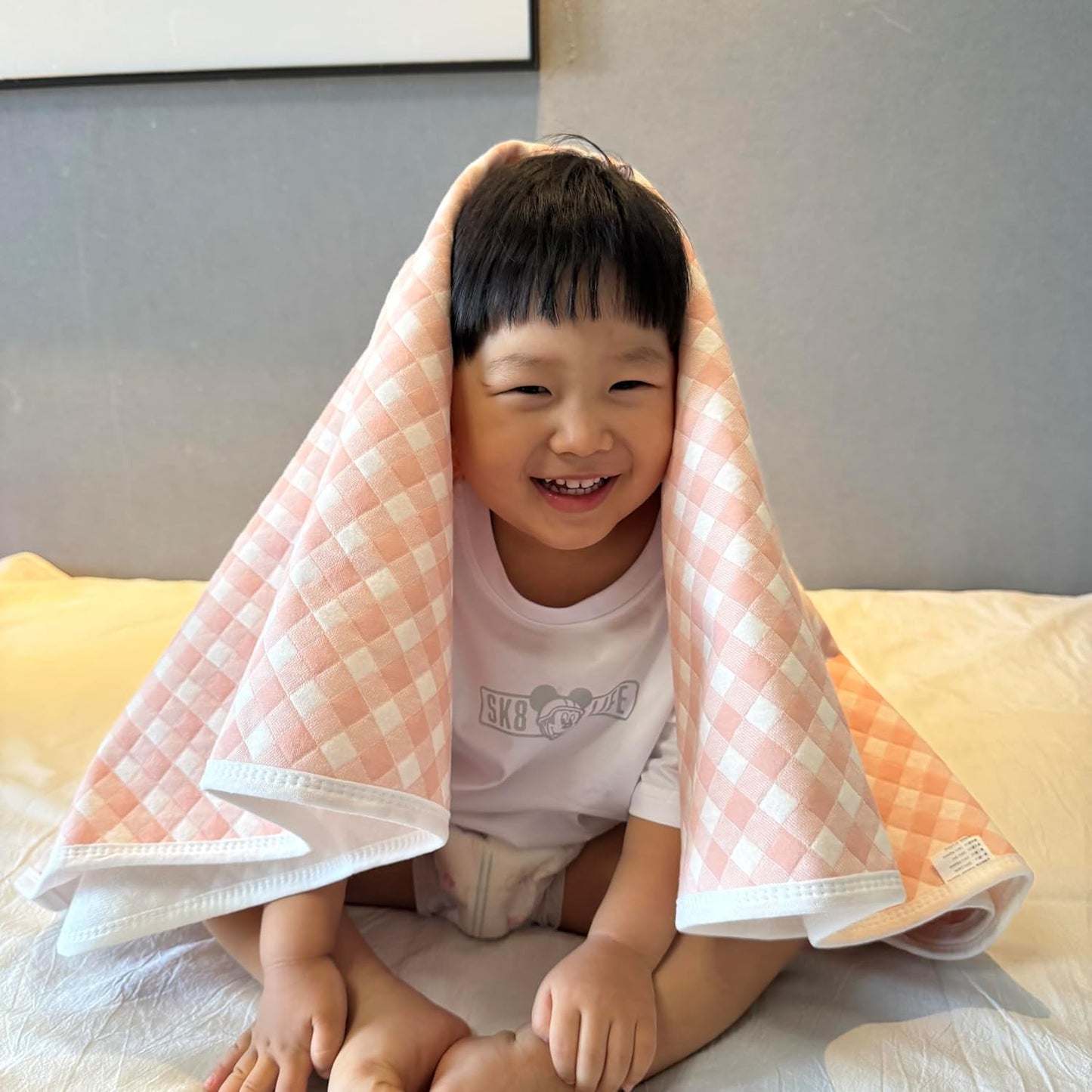 2 Pack Ultra-Soft 4-Layer Washable Underpads, 34”x36” Premium Cotton Grid Incontinence & Bedwetting Pads with Leak-Proof TPU – Breathable, Odor-Free for Adult, Senior, Kid, Menstrual, Pet Care