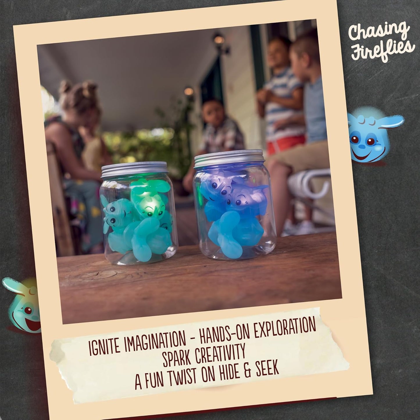 Toysmith Chasing Fireflies Kids Game - The Game of Shine & Seek - Interactive Games for Kids - Indoor & Outdoor Game - for Ages 3+, Blue,Green