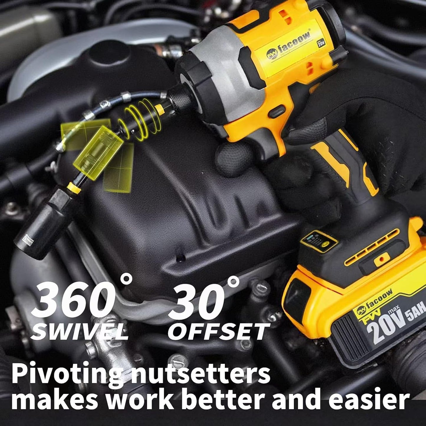 55PCS Impact Nut Driver Set Magnetic, SAE&Metric Nut Drivers, Deep Impact Nut Drivers, Impact Socket Adapters, Wing Nut Driver, Power Bit,Quick Release Extension, Pivoting Nutsetter,Storage Box