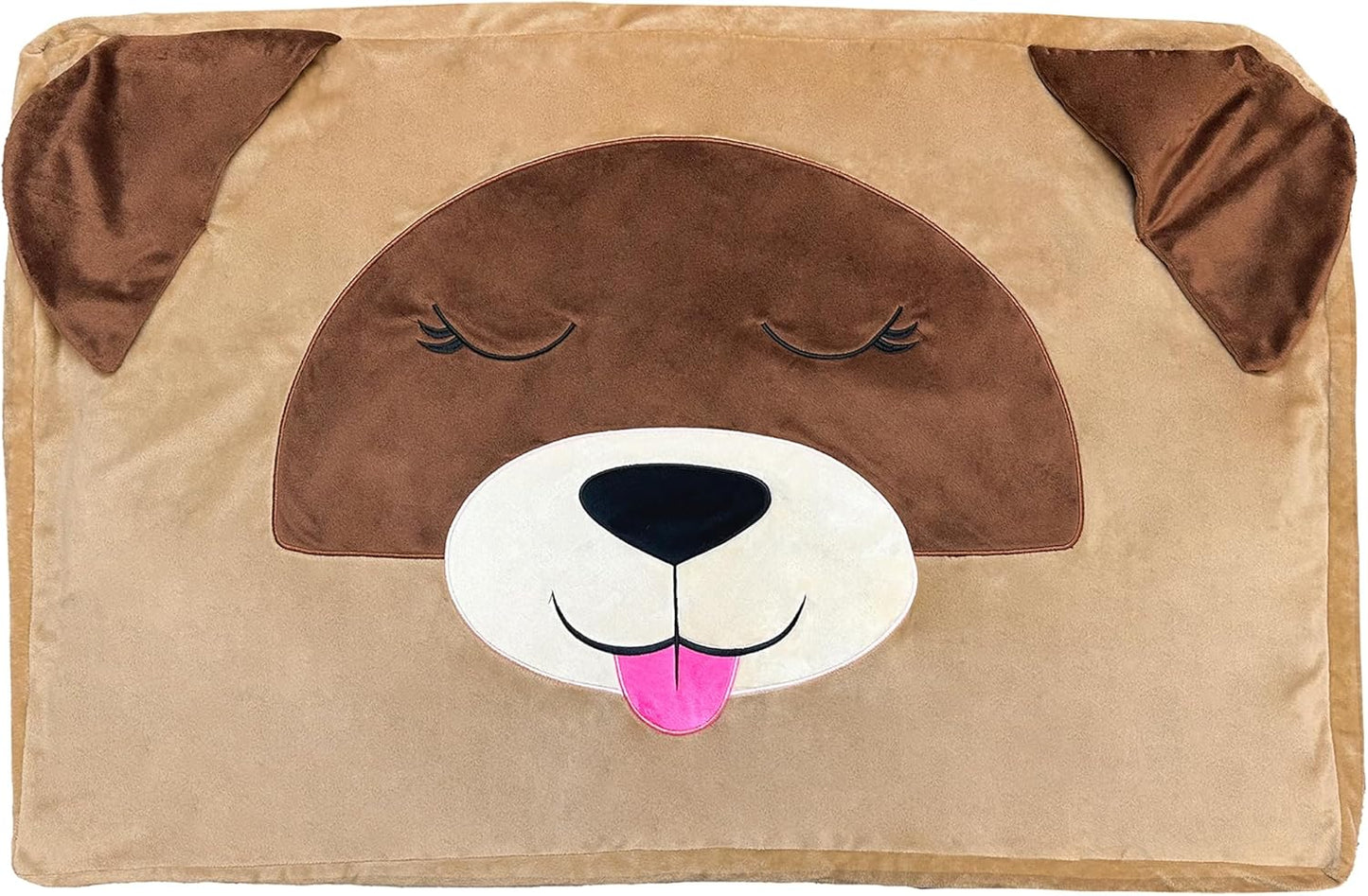 Happy Nappers Pet Bed in A Box Slipcover: Logan The Tan Dog - Medium - 30x20 Character Bed Case, Stuff & Fill with Your Scent-Pillows-Clothes
