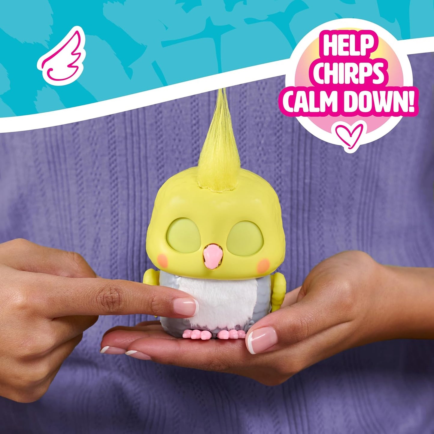 FurReal Handfuls Chirps The Cockatoo, 3.5 Inch Interactive Toy, for Boys and Girls, Ages 4 and Up, Kids Toys for Ages 4 Up by Just Play
