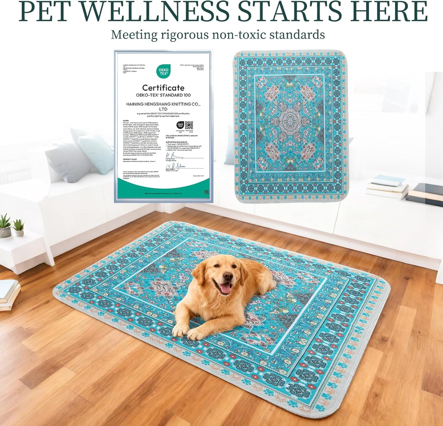 Homimp Washable Pee Pads for Dogs, 4 Pack Reusable Puppy Pads, Absorbent and Leakproof Dog Pee Pads, Non Slip Puppy Training Pads, Pet Mat for Floor, Crate, Couch, Whelping, 18"x24"