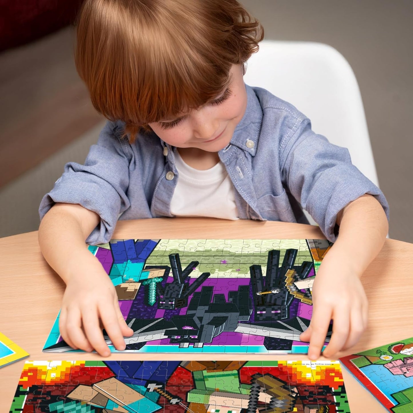 Ravensburger Minecraft 4x100 Piece Bumper Puzzle Pack for Kids 5+