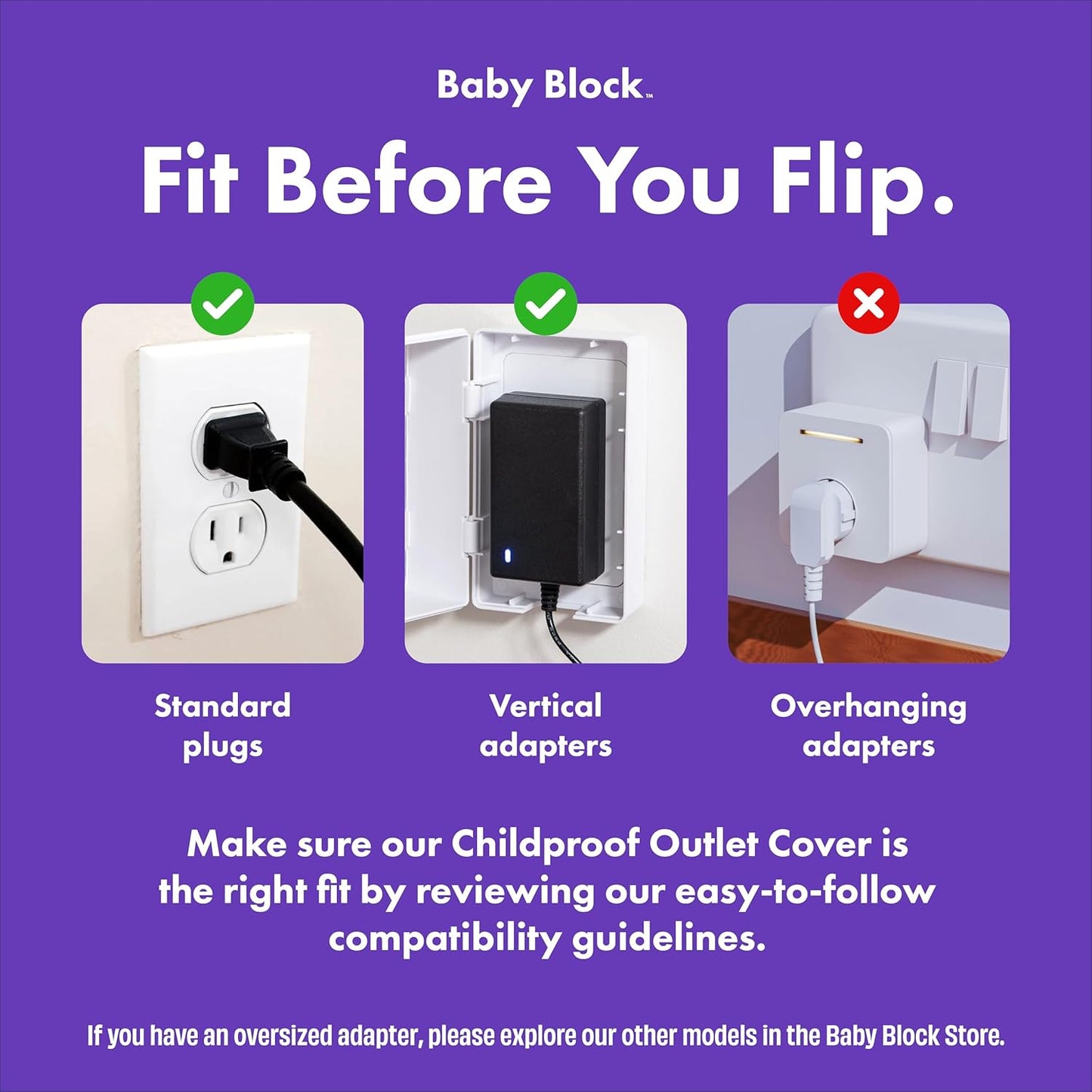 Outlet Cover Box Baby Proofing – Locking Plug Cover Box with Outlet Lock, Childproof Plug Covers for Cords & Power Plugs, Plug Lock Cover for Wall Outlets