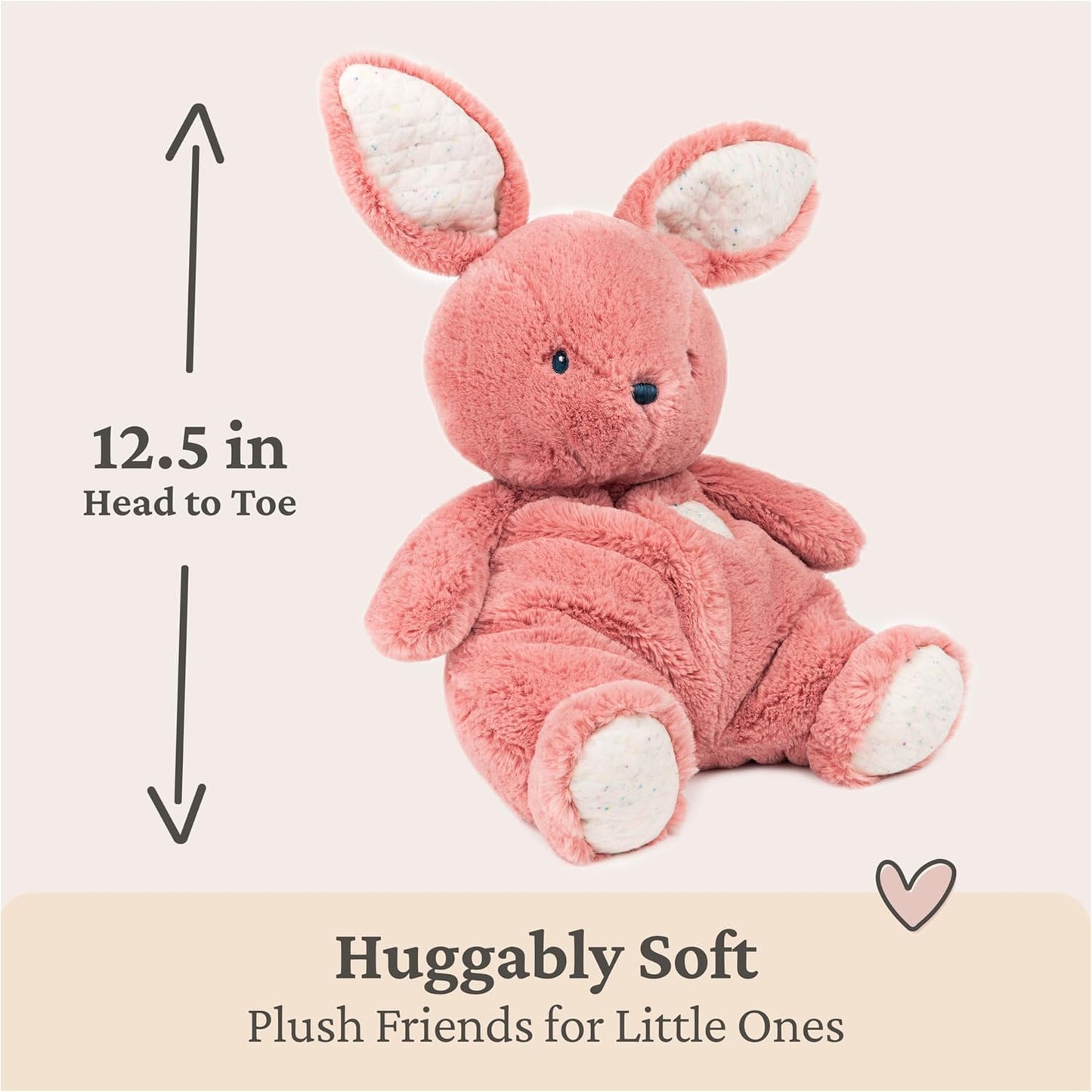 GUND Baby Oh So Snuggly Bunny Stuffed Animal, Bunny Toddler Toy, Dusty Rose Pink, 12.5"