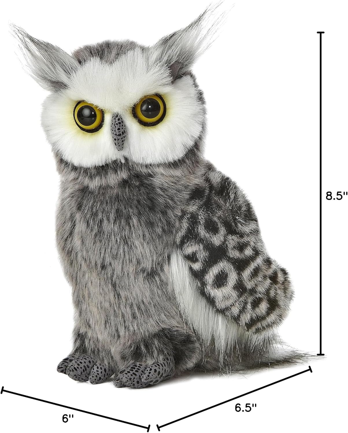 Aurora® Playful Wild Life Barney Stuffed Animal - Comforting Companion - Imaginative Play - Gray 9 Inches