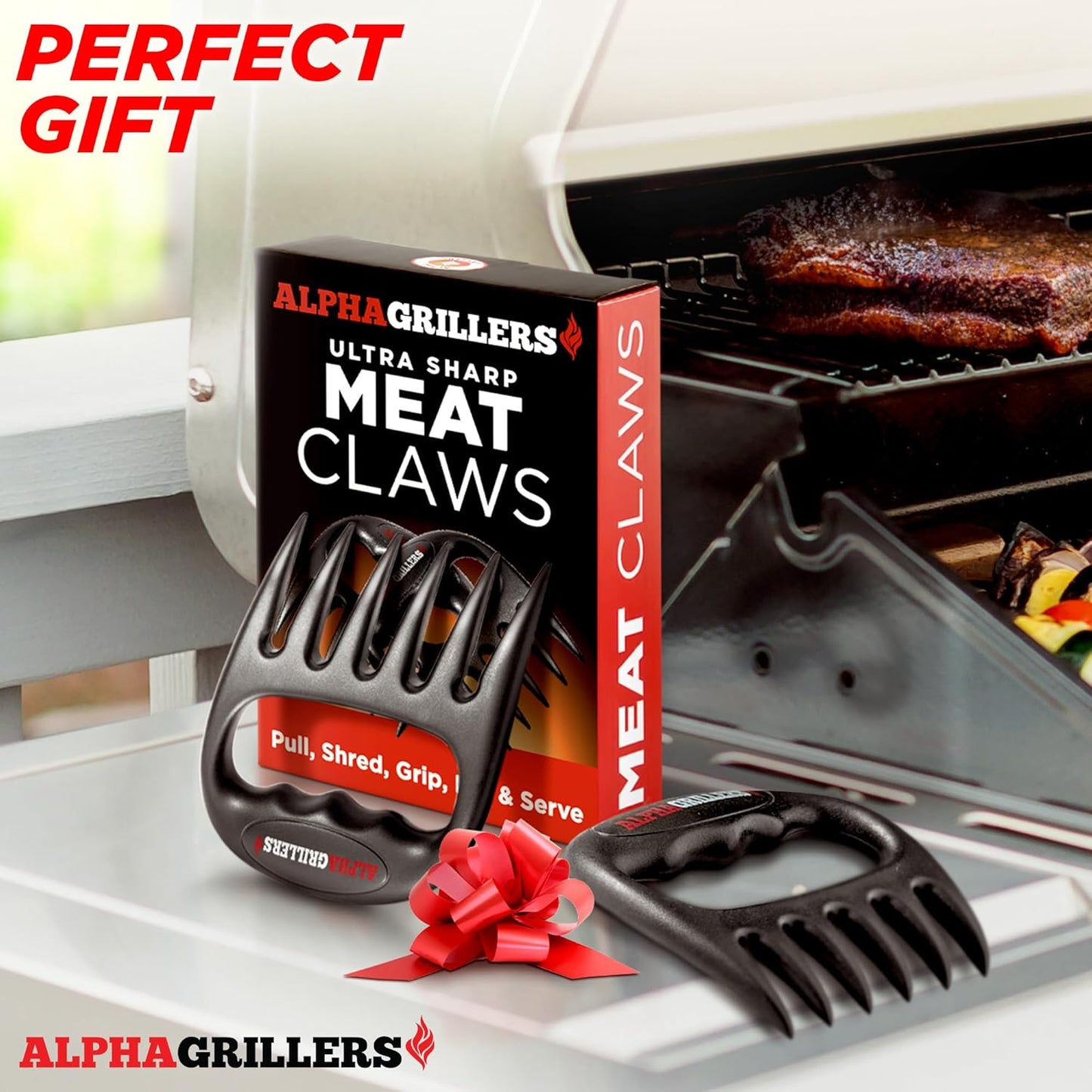 Alpha Grillers Meat Shredder Claws - Grilling Accessories Gifts for Men Dad Him Husband Boyfriend - BBQ Accessories Bear Claws Grill Puller for Cooking Shredding Barbecue Smoker Pulled Pork Chicken