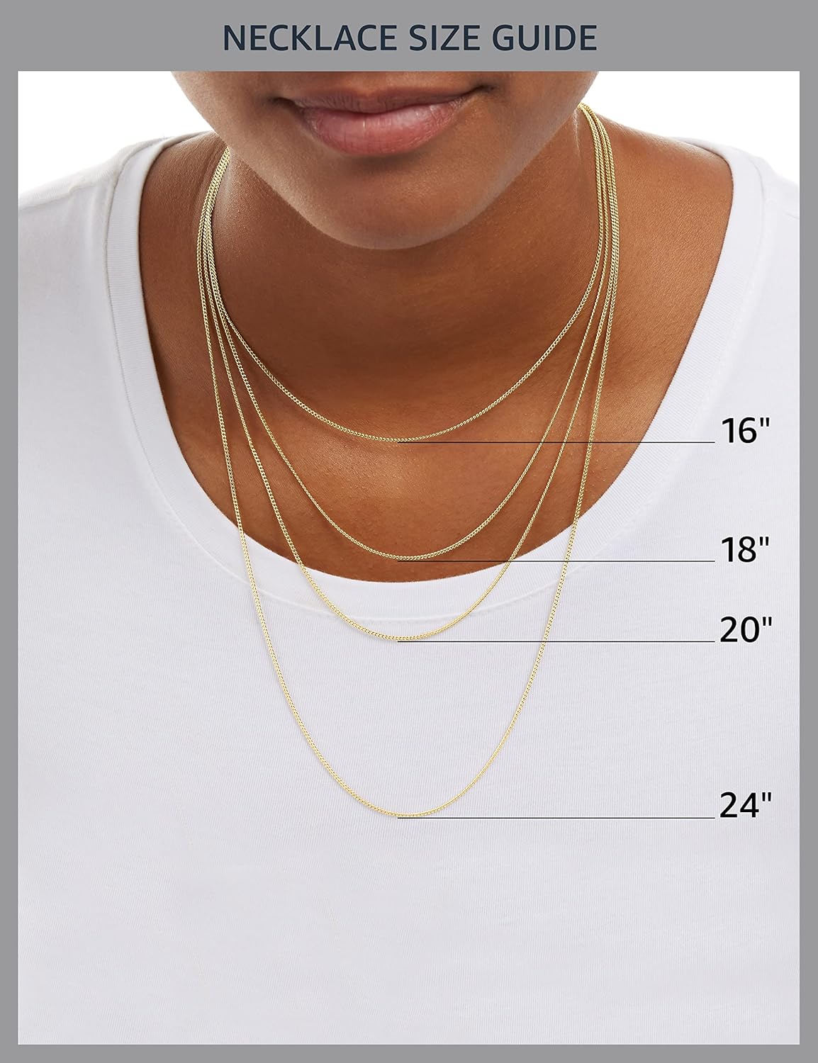 Amazon Essentials 14K Gold Plated or Sterling Silver Layered 2 Row Chain Necklace