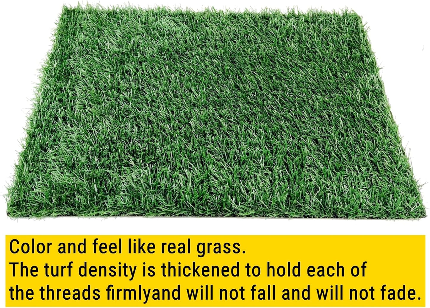 Artificial Dog Grass Pee Pads for Training, Reusable Washable Replacement Turf for Potty Tray, Indoor/Outdoor Turf Grass，Realistic Fake Grass for Dogs Potty（23"x 18"）