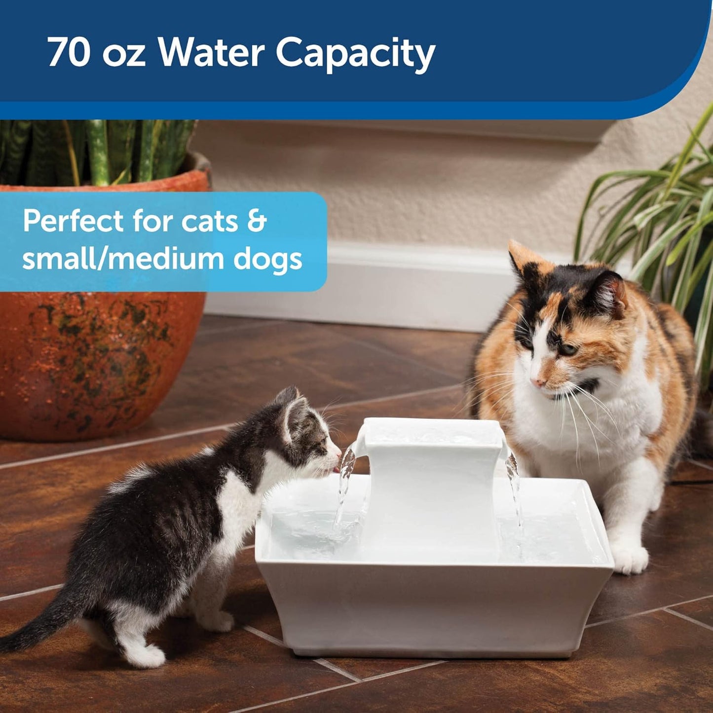 PetSafe Drinkwell Pagoda Pet Fountain and Cleaning Kit Bundle