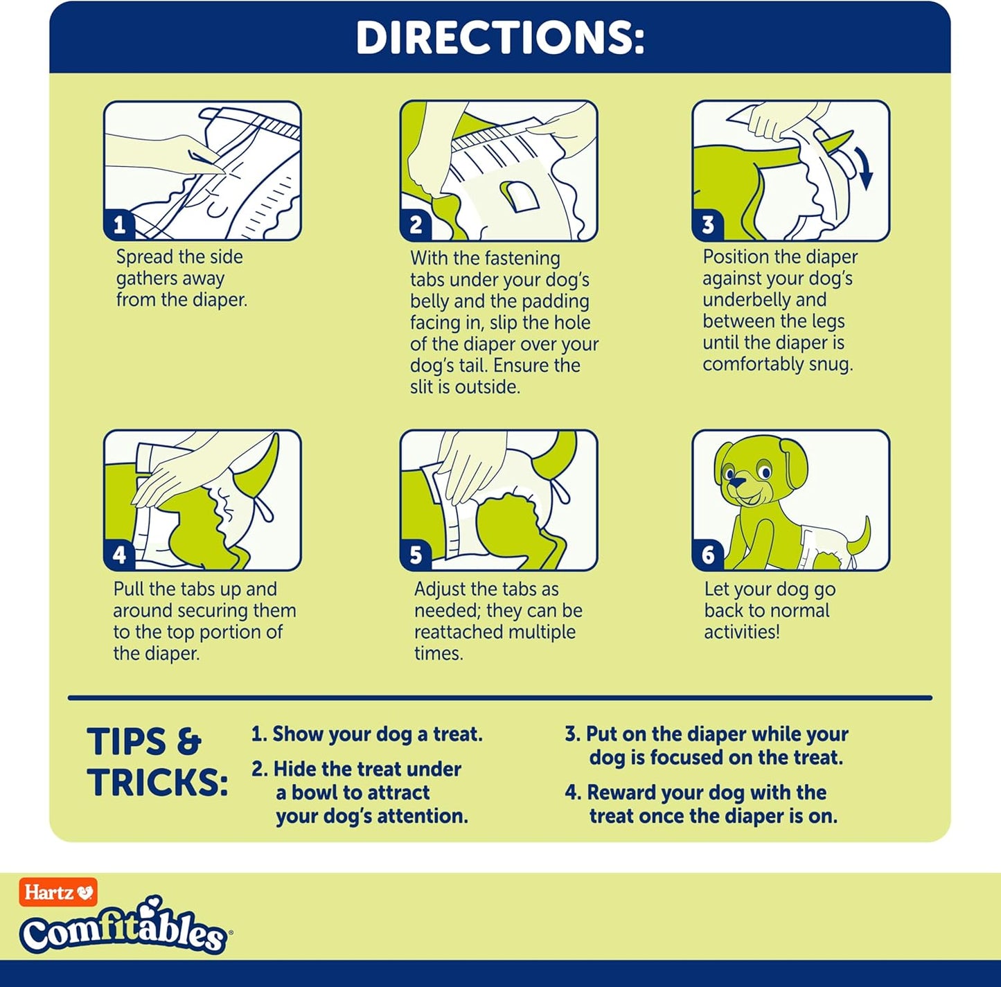Hartz Disposable Dog Diapers, Size M 32 count, Comfortable & Secure Fit, Easy to Put On