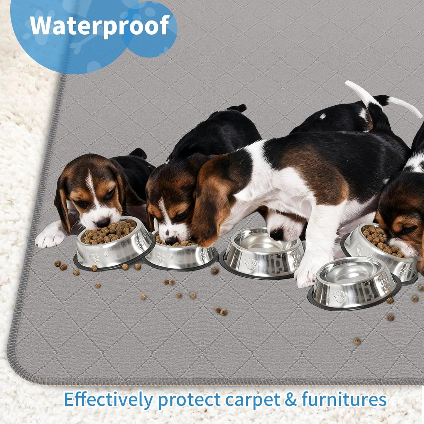 Washable Reusable Dog Pee Pads, 34"x52" Absorbent & Waterproof Puppy Training Pad for Crate, Playpen & Carpet, Large Potty Pads for Dogs, Cats & Small Pets