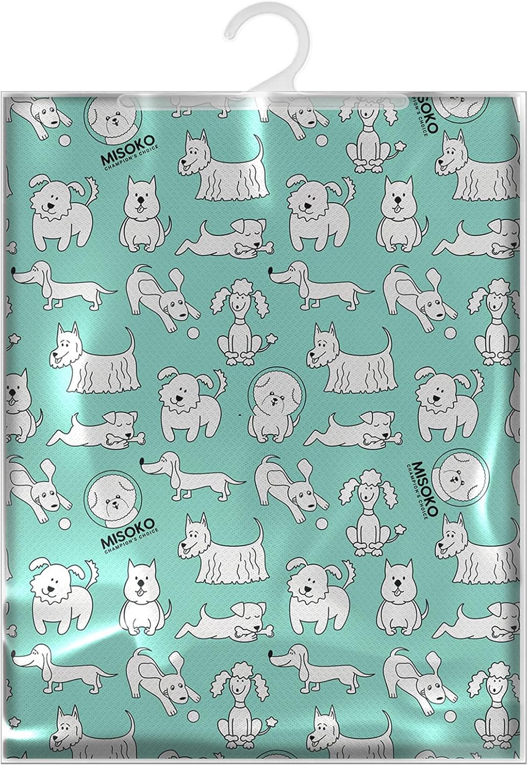 Washable Pee Pads for Dogs - Large Reusable Puppy Pads for Potty Training, Whelping, Crate, Furniture, Anti Slip & Waterproof Pet Mat, 48.5" x 48.5" (Misoko 2pcs Puppies Mint)