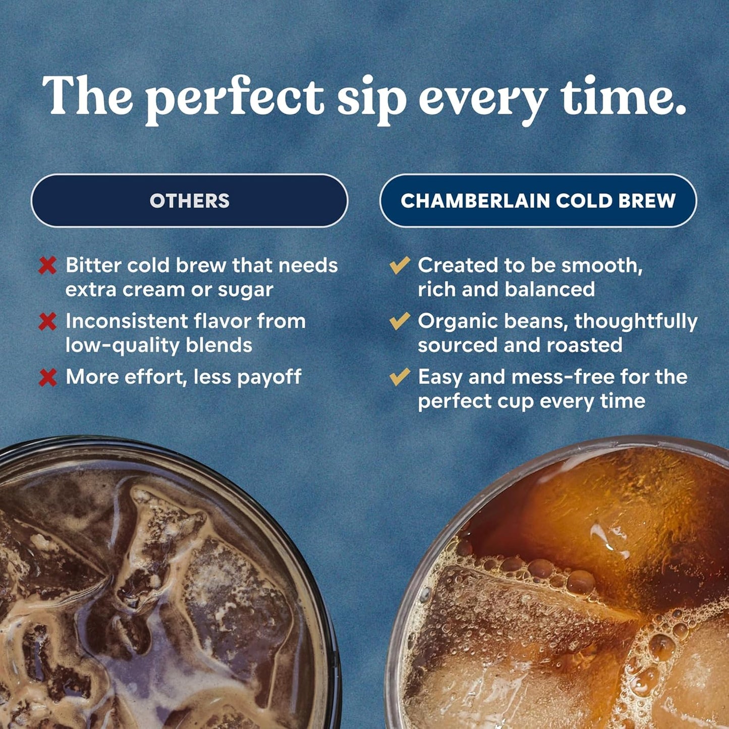 Chamberlain Coffee Organic Variety Cold Brew Singles Medium Roast – 10 Single Serve Bags w/Different Flavors - Ideal for Summer Use, at Home, Camping, or Travel - Coffee Gift Set for Any Occasion