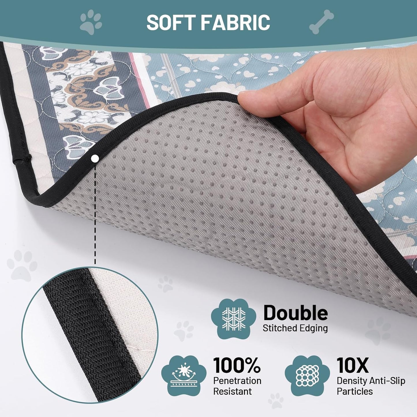 Washable Pee Pads for Dogs,2 Pack Super Absorbent Reusable Puppy Training Pads 36" × 36", Leak-Proof & Non-Slip,for Potty Training,Whelping,Crate & Playpen