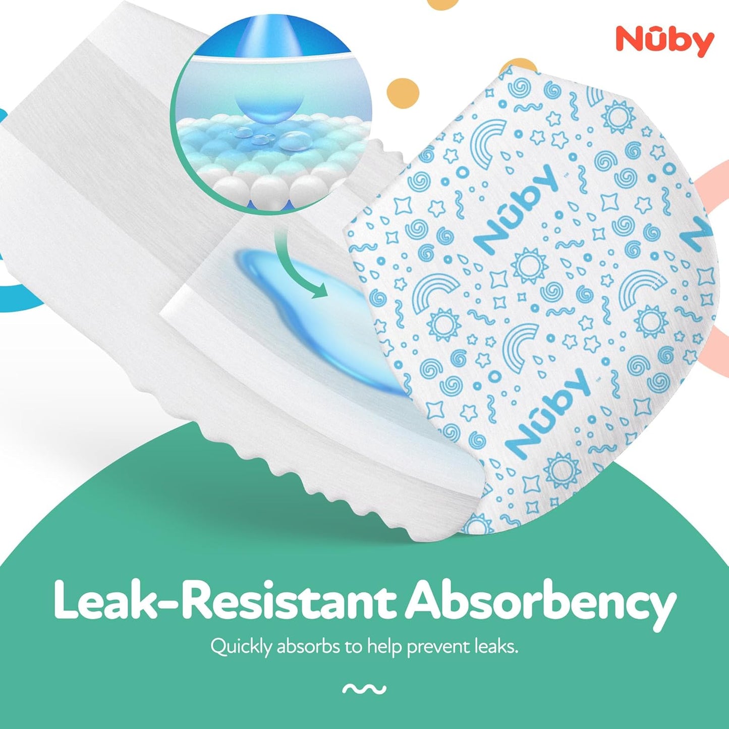 Nuby Pets Disposable Male Dog Wraps with Wetness Indicator, Absorbent & Leak-Resistant Belly Bands for Male Dogs, Small (12–19" Waist), 50 Count