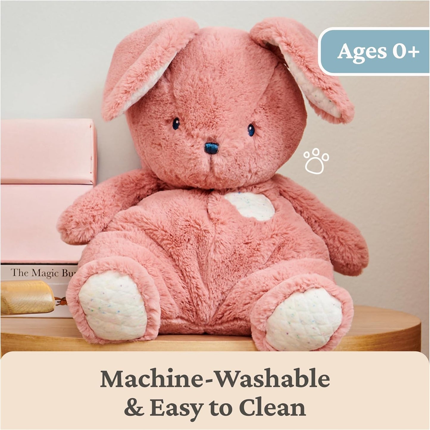 GUND Baby Oh So Snuggly Bunny Stuffed Animal, Bunny Toddler Toy, Dusty Rose Pink, 12.5"
