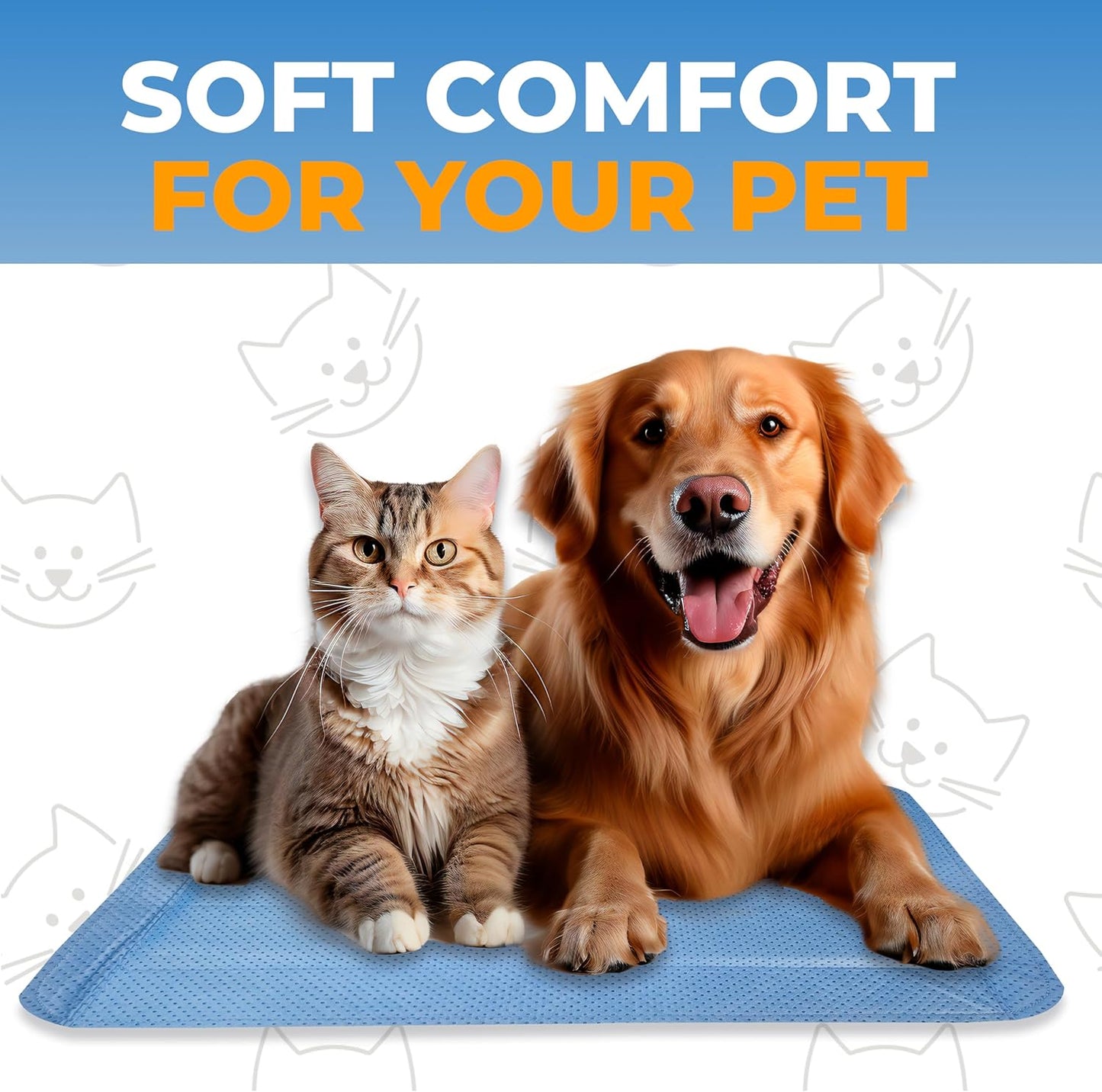 Skywin Pet Carrier Pads, 2 Pack Cat Carrier Pad Insert 19.5" x 12.5", Disposable Small Cat Carrier Liner Pad, Puppy Training Pads(Blue)