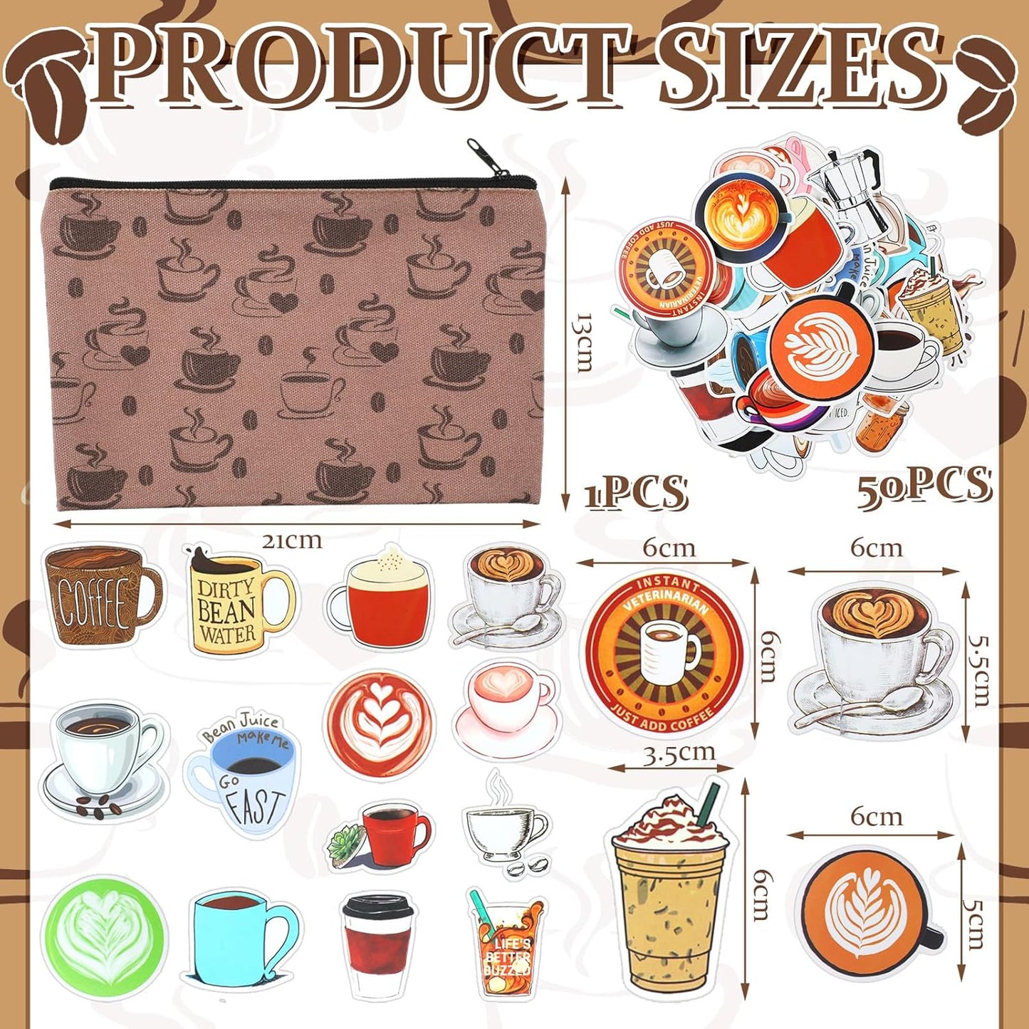 Geyoga 71 Pcs Cute Coffee Pens Bulk for Coffee Lover Aesthetic Stationery Supplies Gel Ink Pens Retractable 0.5mm Fine Point Black Ink Kawaii Smooth Writing for Office Supplies