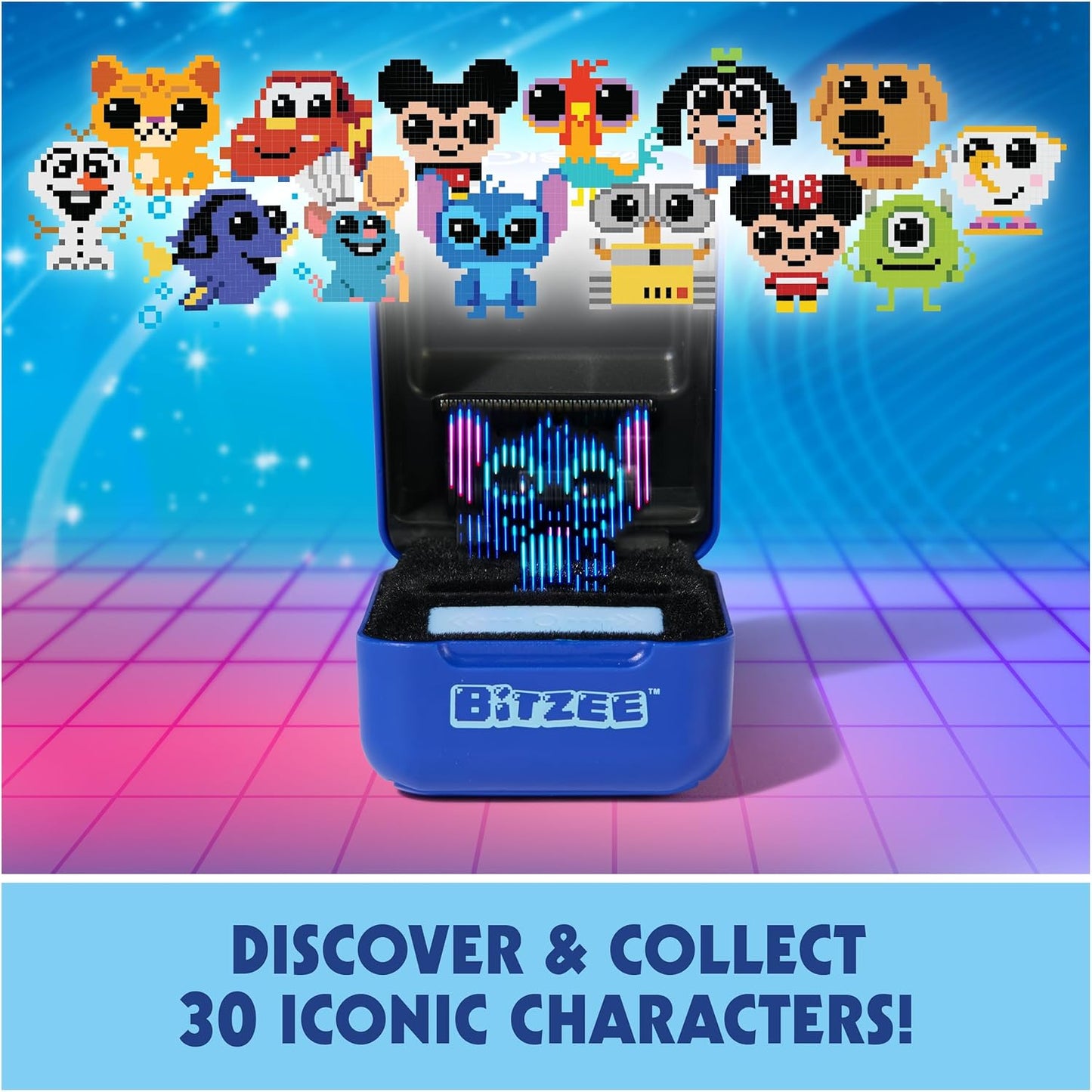 BITZEE, Disney with 30 Interactive Characters Inside, Great for Easter Gifts, Digital Pet Reacts to Swipes, Tilts & Taps, Disney Toys for Kids