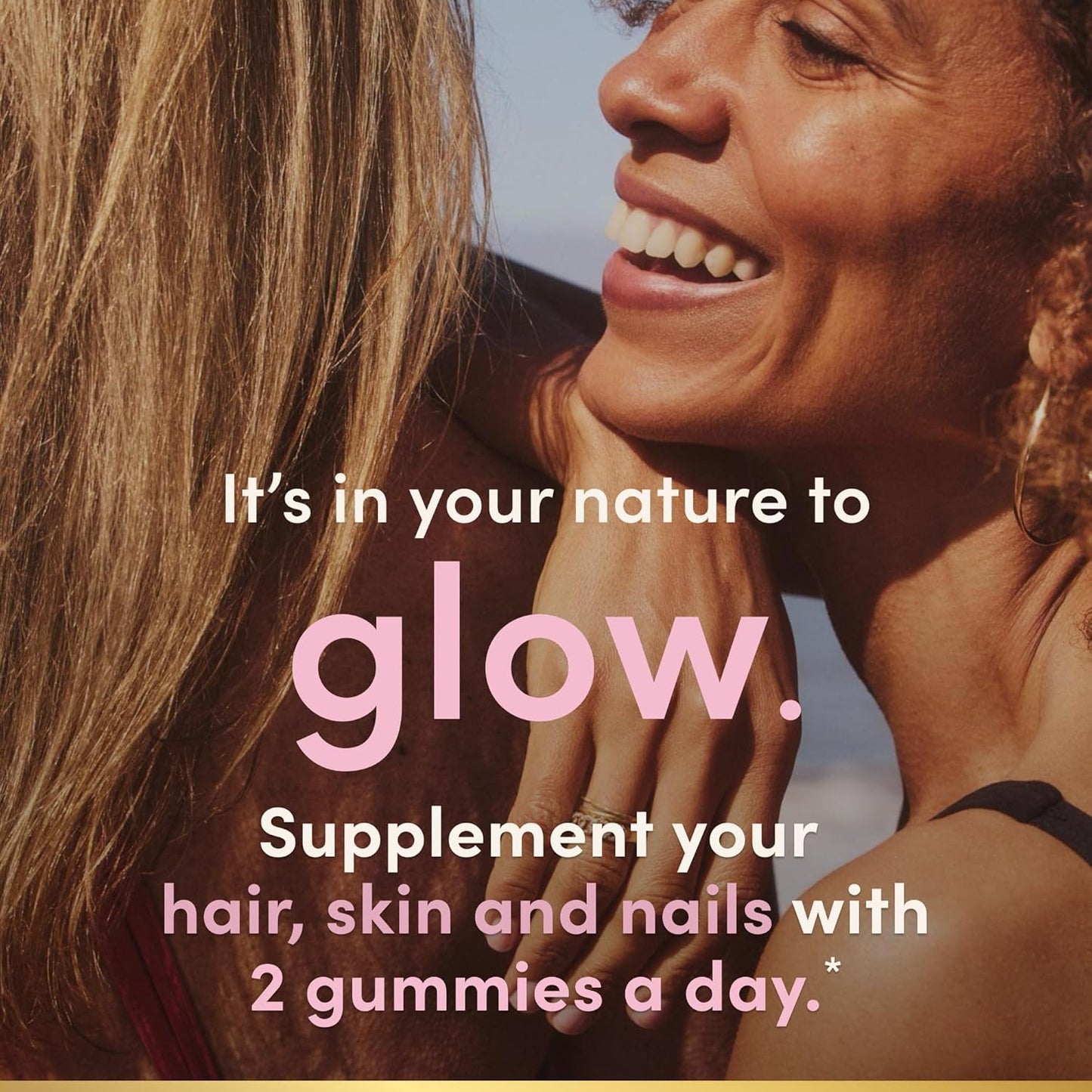 Nature's Bounty Optimal Solutions Hair, Skin & Nails Vitamin Gummies with Biotin, 2500 mcg, Strawberry, 80 Count, 40 Total Servings