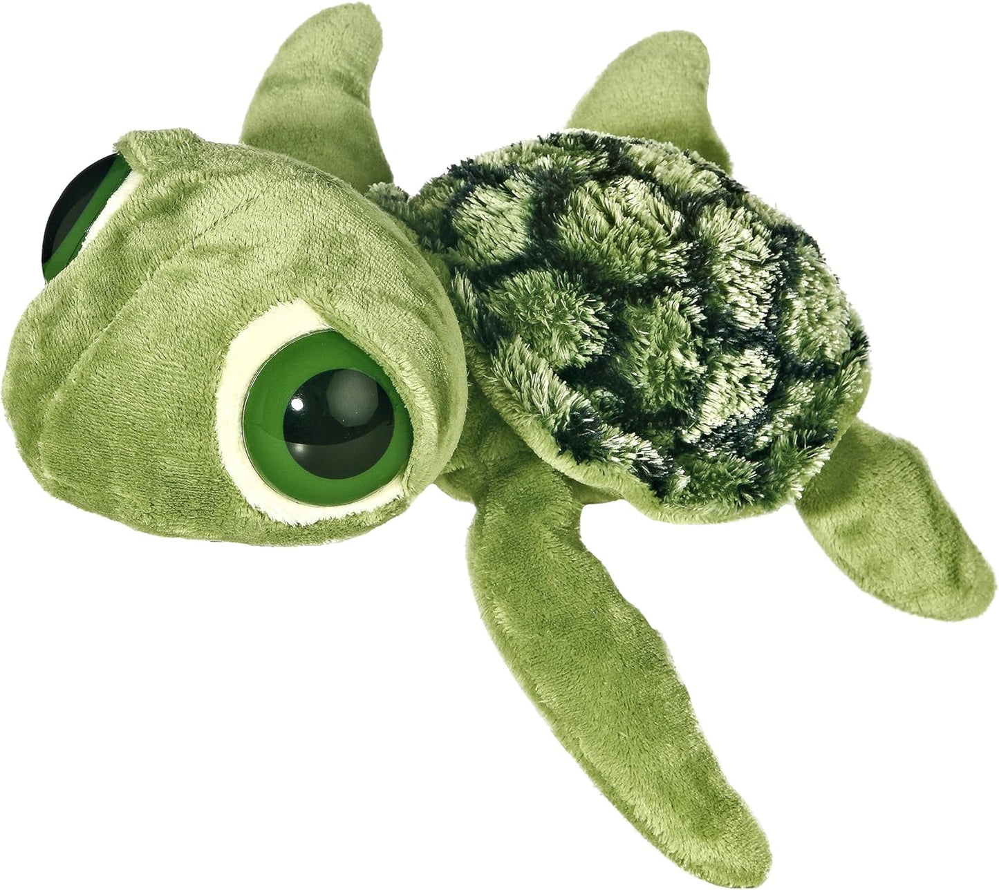 Aurora® Enchanting Dreamy Eyes™ Slide Sea Turtle Stuffed Animal - Captivating Gaze - Aesthetic Appeal - Green 11 Inches