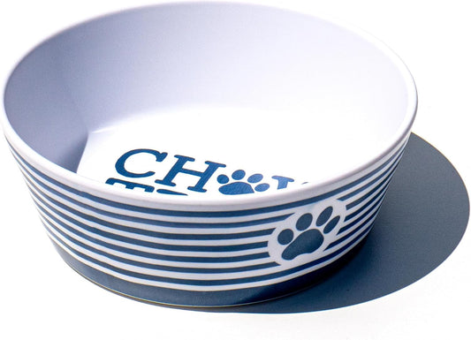 Chow Time Melamine Pet Bowl - Medium - 3 Cups - Blue - Set of 2