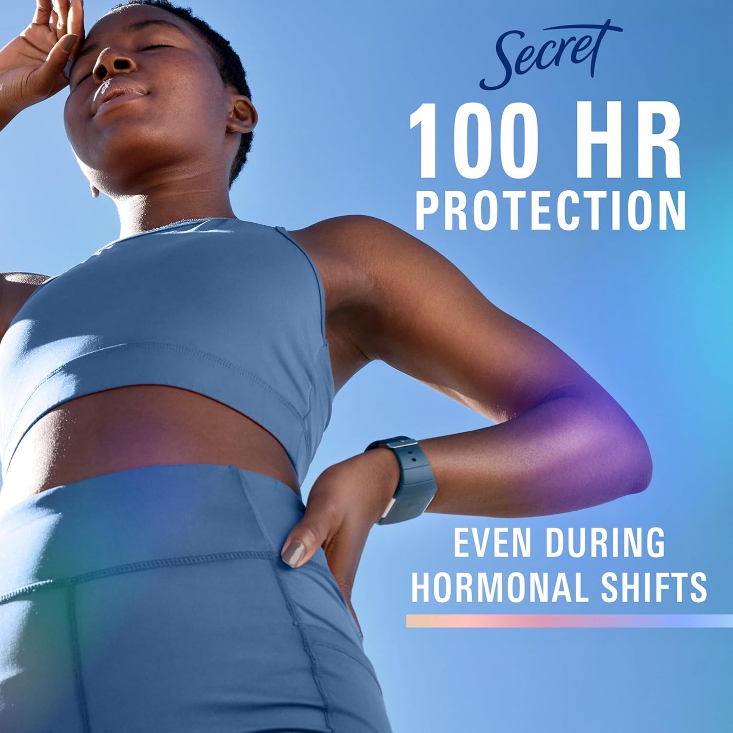 Secret Clinical Strength Antiperspirant Deodorant for Women, 100hr Sweat & Odor Protection, 3X Stress Protection with Hyaluronic Acid, PH Balancing, Invisible Solid, Completely Clean Scent, 1.6 oz