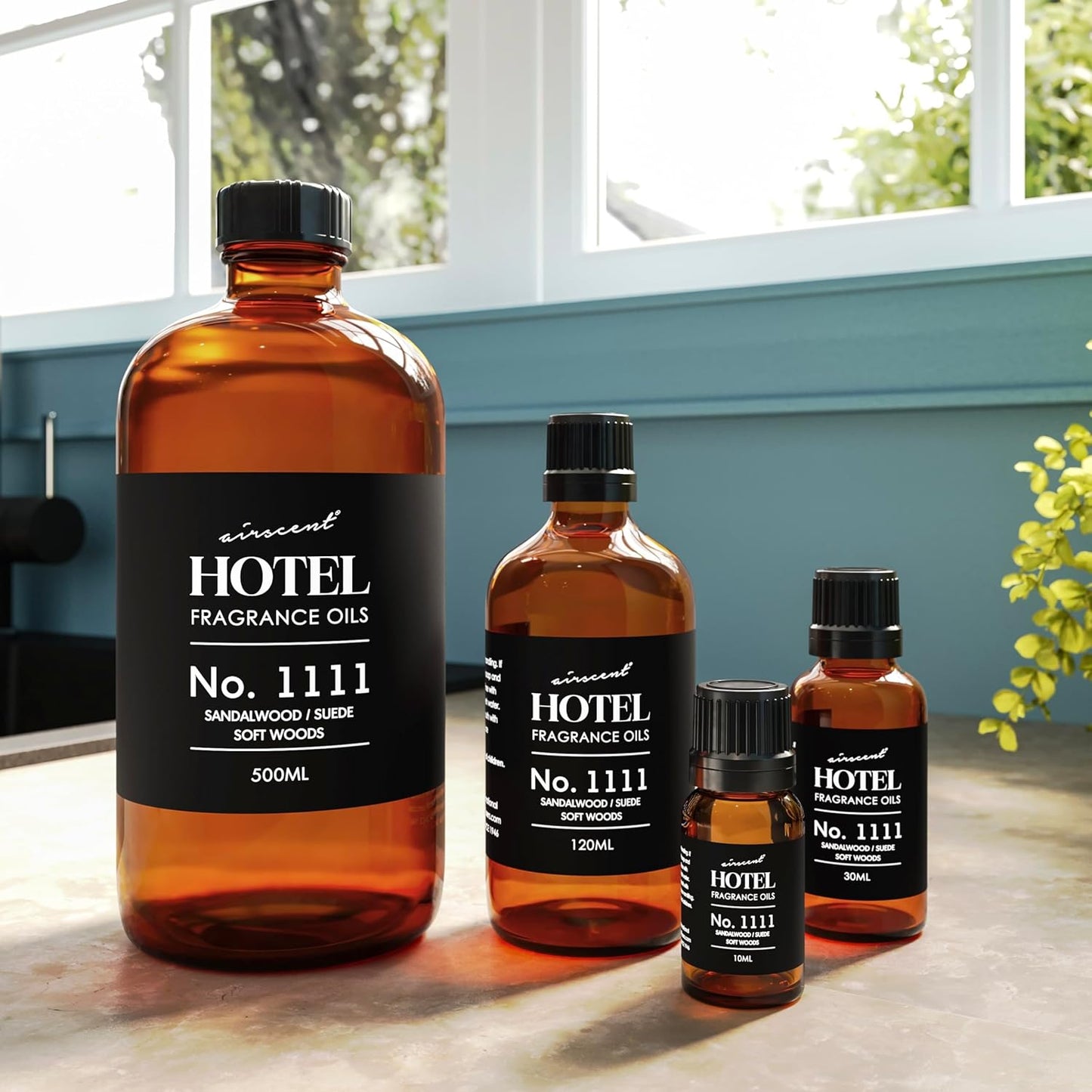 AirScent My Way Diffuser Oil No. 1111 Inspired by the 1 Hotel Miami Scent - Premium My Way Fragrance Oil for Ultrasonic and Waterless Diffusers and Crafting - 120 mL, 4 fl oz Glass Dropper Bottle