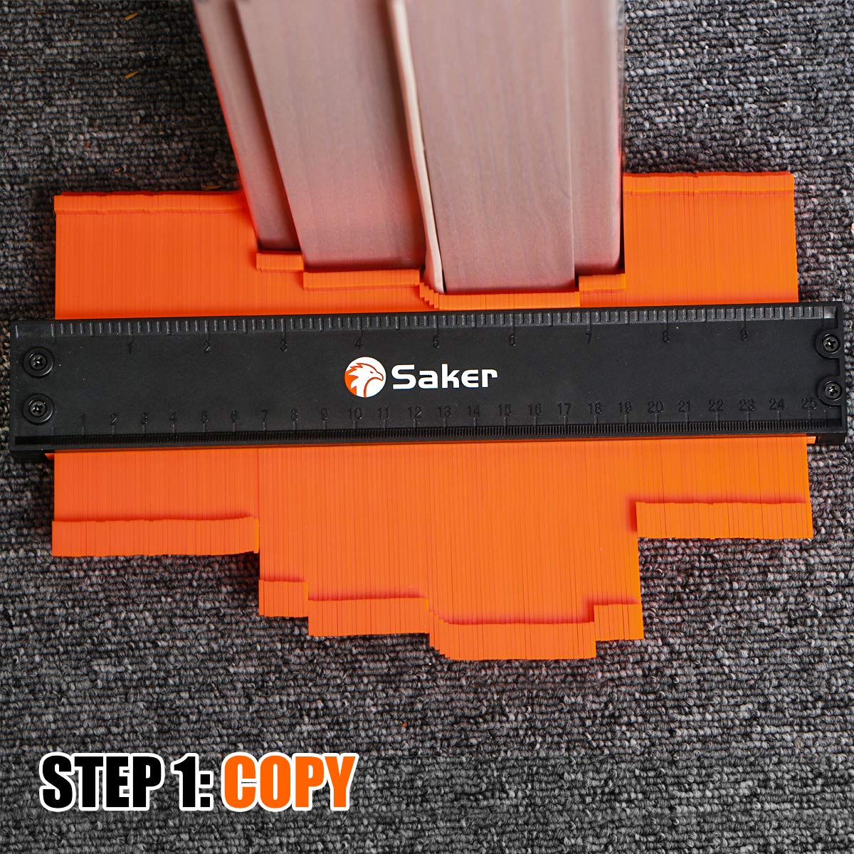 Saker Contour Gauge Duplication-Adjustable Lock-Precisely Copy Irregular Shape-Irregular Woodworking Tracing-Must Have Tool,Gifts for DIY Handyman Men Husband 10 Inch+5 Inch