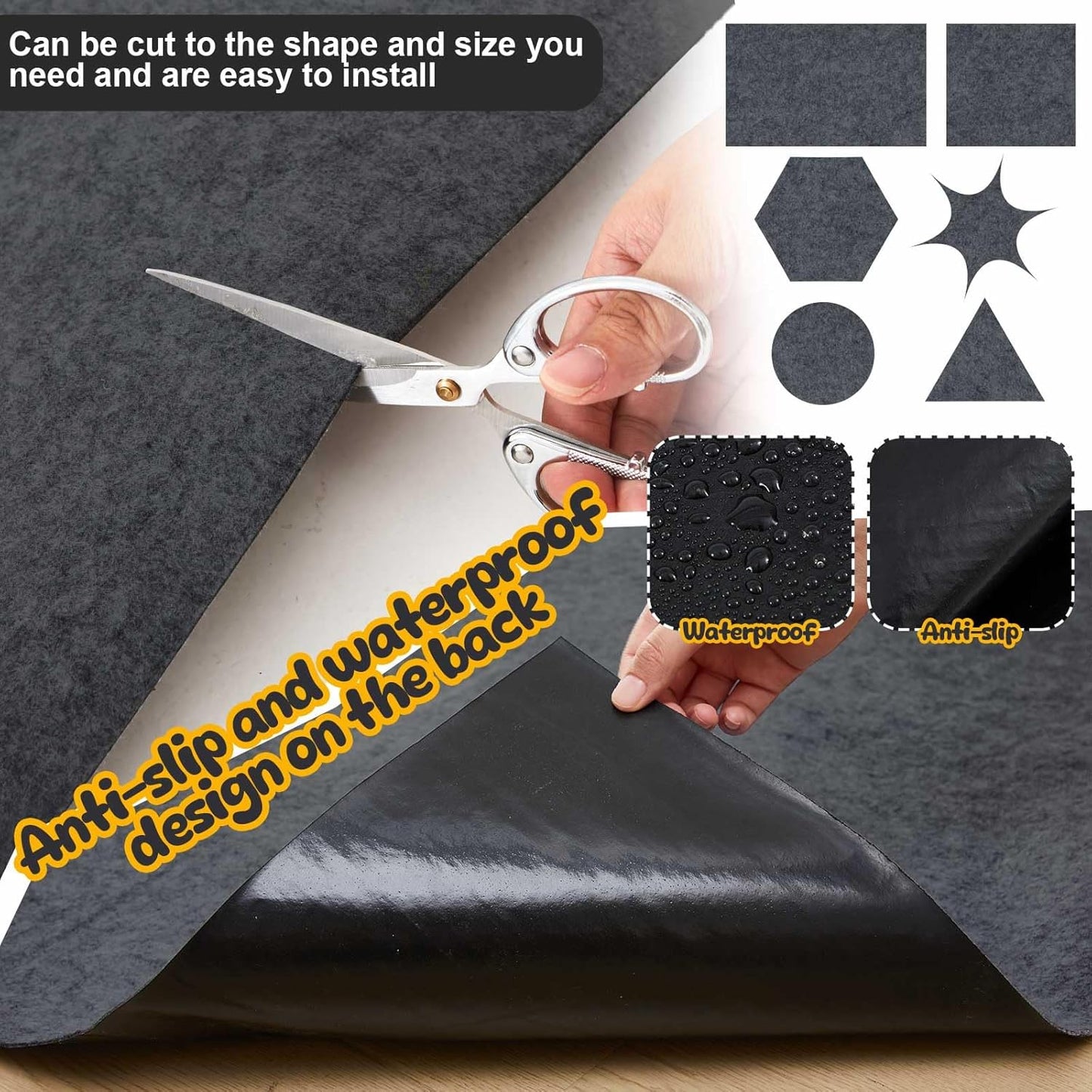 2 Pack Extra Large 60"x74" Reusable Dog Mat Jumbo Waterproof Absorbent Non-Slip Pee Pads Machine Washable Playpen Mat for Training, Whelping, Incontinence, Crate/Kennel Use (Dark Grey)