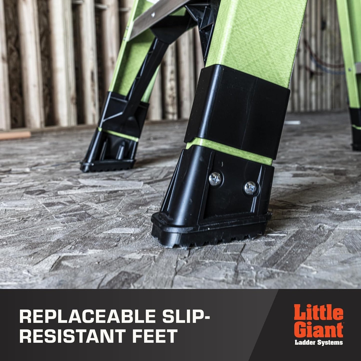 Little Giant A-Force300 4 Ft Ladder with 5in Spreader Step, Lightweight Non-Conductive Fiberglass Step Ladder with Slip-Resistant Feet, 300 Lbs. Capacity Type IA Extra Heavy Duty A-Frame Stepladder
