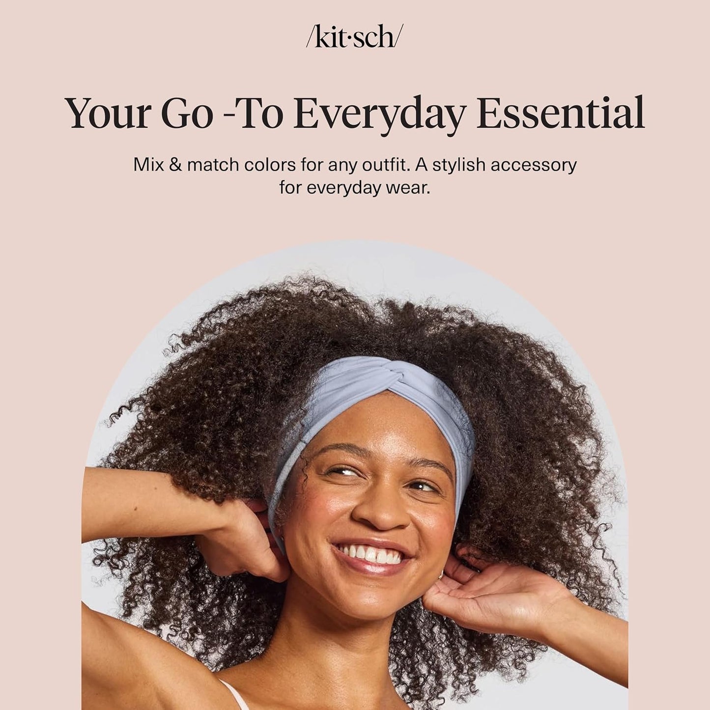 Kitsch Wide Headbands for Women Non Slip - Running Headbands for Girls, Ideal for Working Out, Yoga, Gym, or Lounging | Stretchy Head Bands | Fashion Hair Accessories - Garden Bouquet, 2pcs